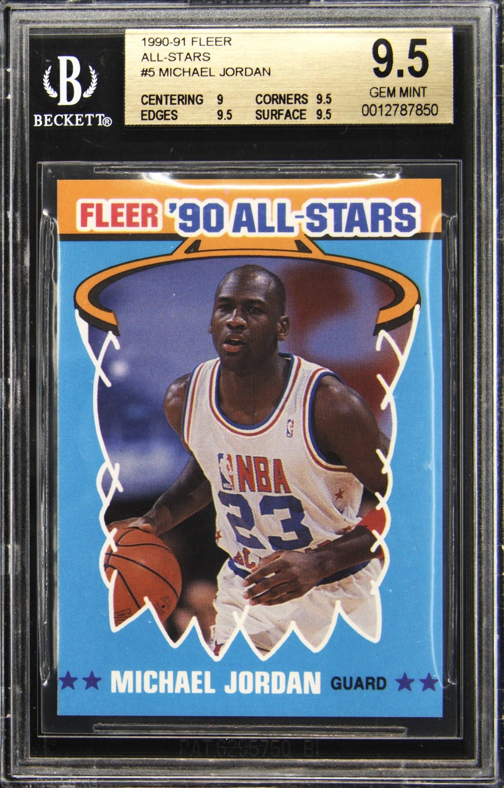 1990-91 FLEER ALL-STARS MICHAEL JORDAN BGS 9.5