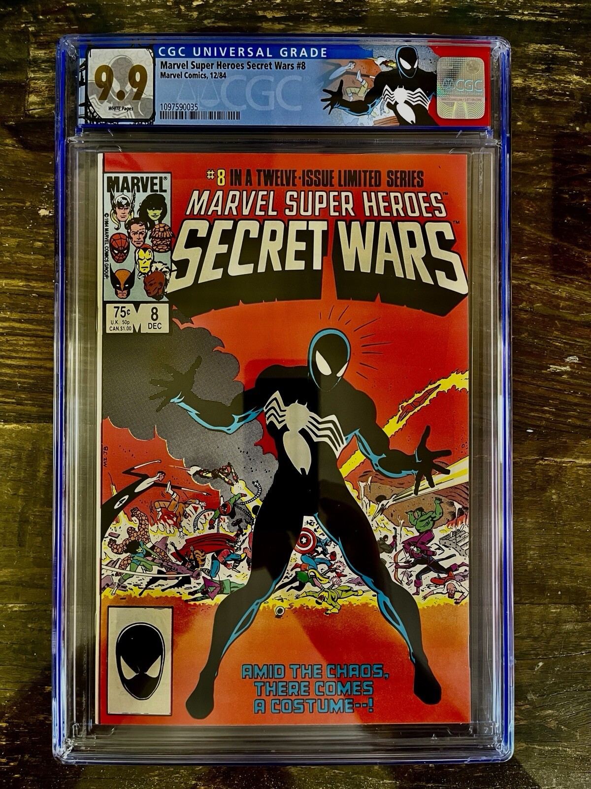 Graded Mint White Pages CGC 9.9 Marvel Secret Wars #8 CGC 9.9 - Custom Label