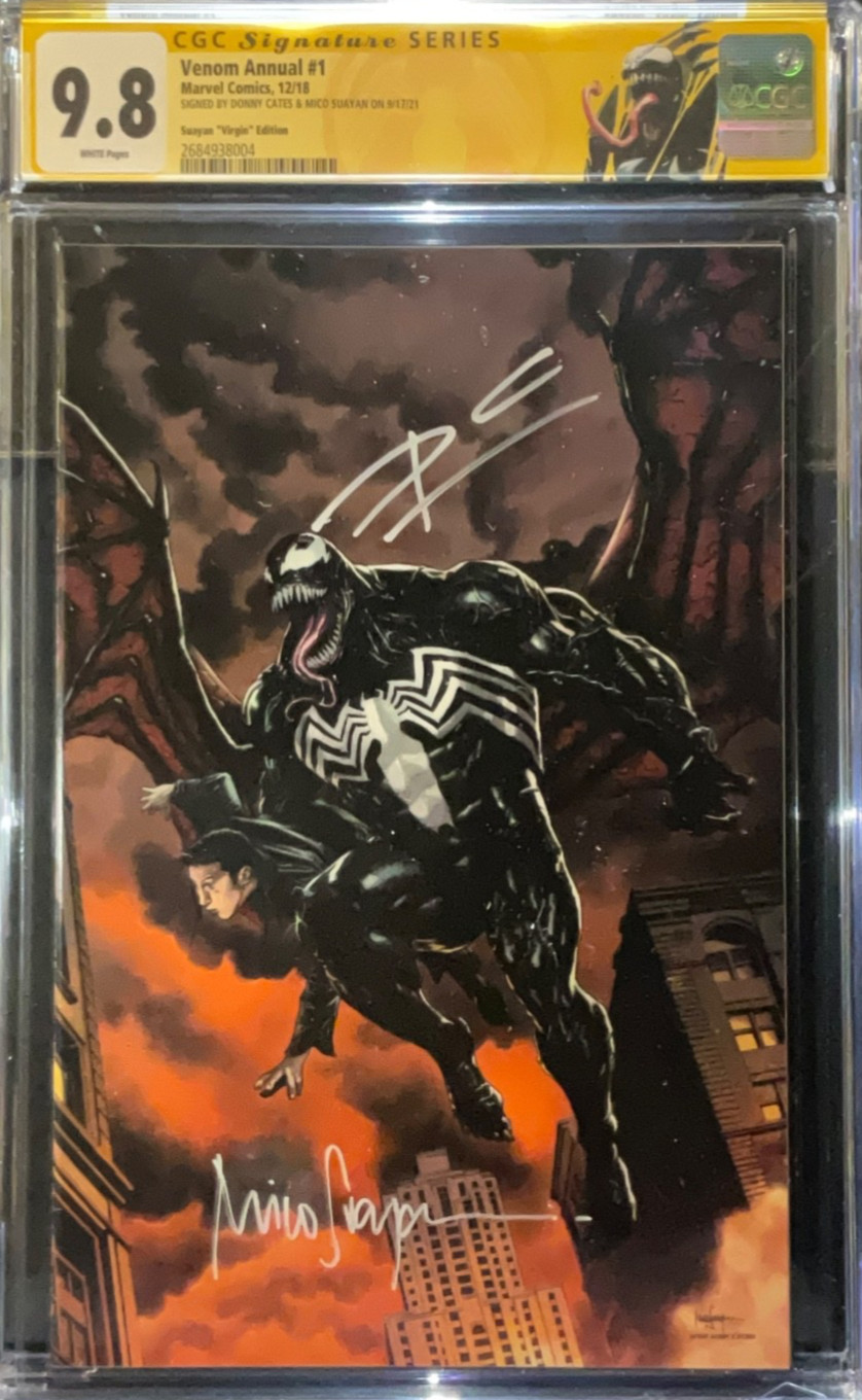 Venom Annual #1 Virgin Exclusive Signed DONNY CATES & MICO SUAYAN CGC SS 9.8 Venom Annual #1 Virgin Exclusive Signed DONNY CATES & MICO SUAYAN CGC SS 9.8