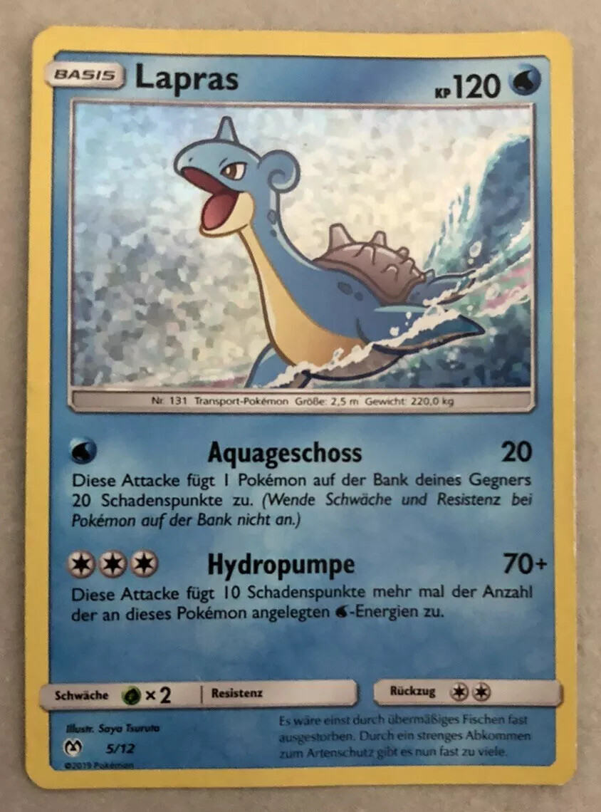 Lapras Pokemon Card - Halo - Mega Rare Card - 120 HP - Promo MCD Edition