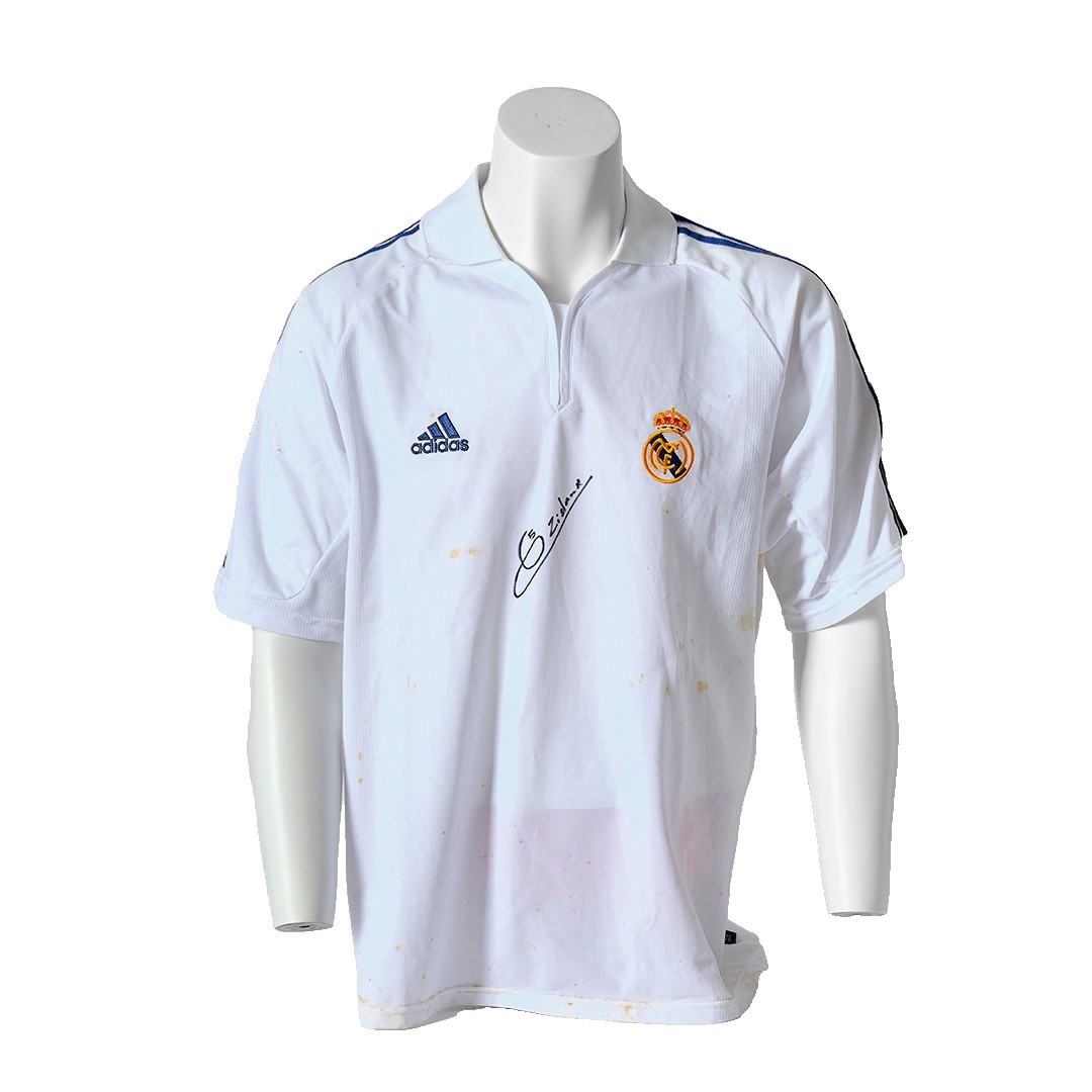 Zinedine Zidane: Real Madrid 2001/2002 Jersey - Match worn - Double Signature