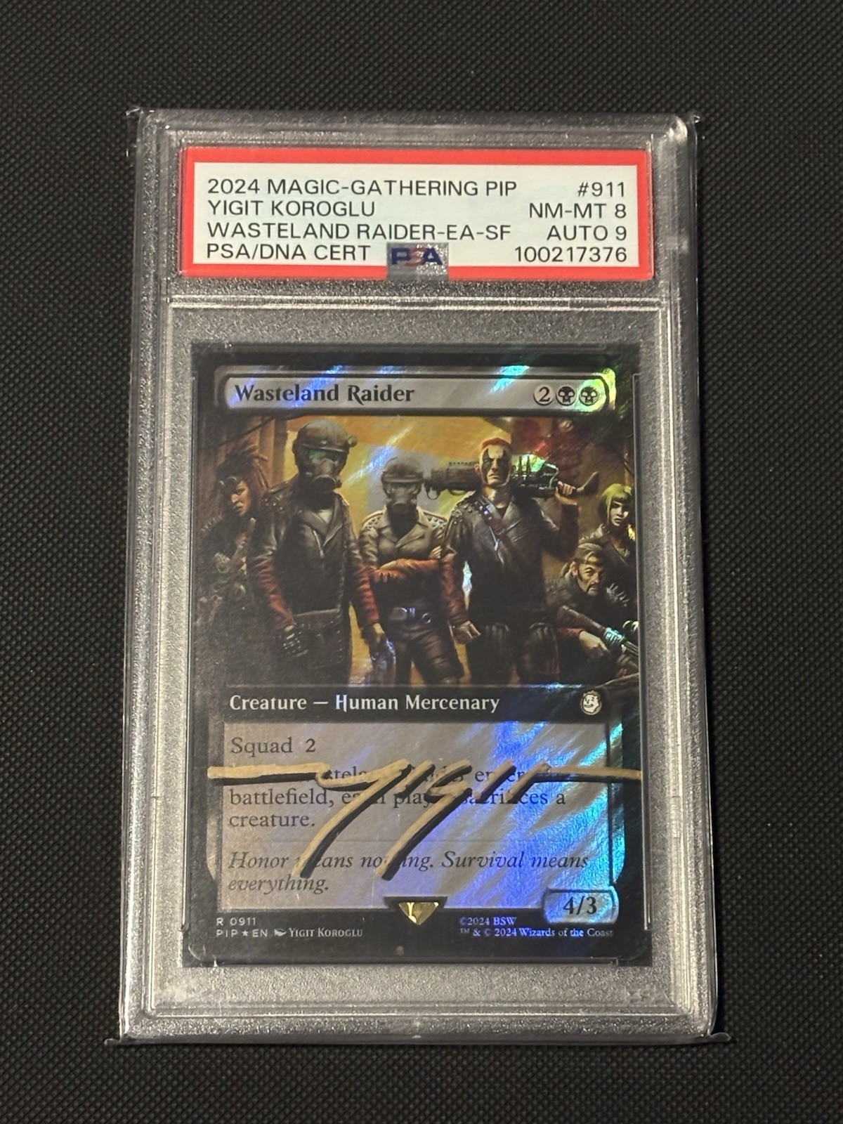 2024 MTG Fallout Wasteland Raider Signed by Yigit Koroglu PSA DNA 8 AUTO 9 2024 MTG Fallout Wasteland Raider Signed by Yigit Koroglu PSA DNA 8 AUTO 9