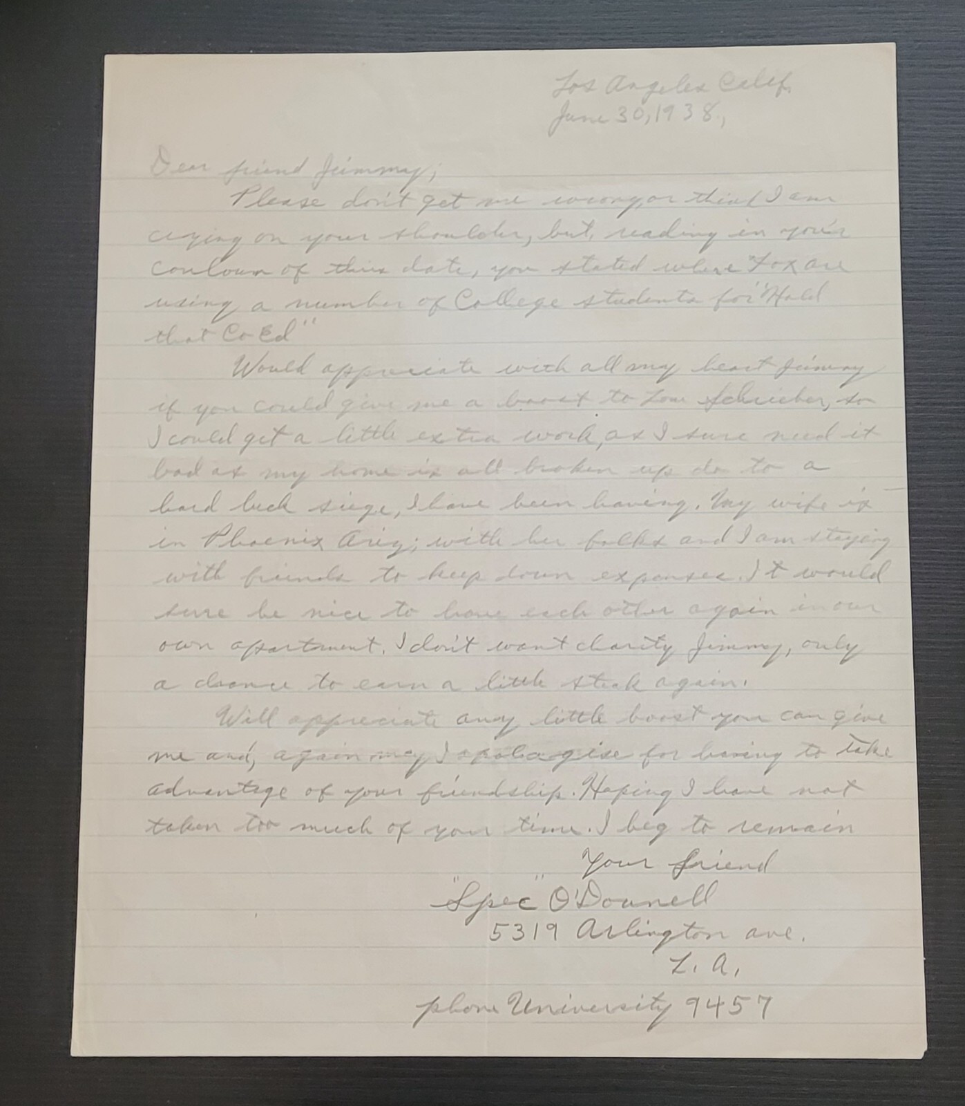 OUR GANG LITTLE RASCALS SCARCE AUTOGRAPH HANDWRITTEN LETTER SPECS O'DONNELL OUR GANG LITTLE RASCALS SCARCE AUTOGRAPH HANDWRITTEN LETTER SPECS O'DONNELL