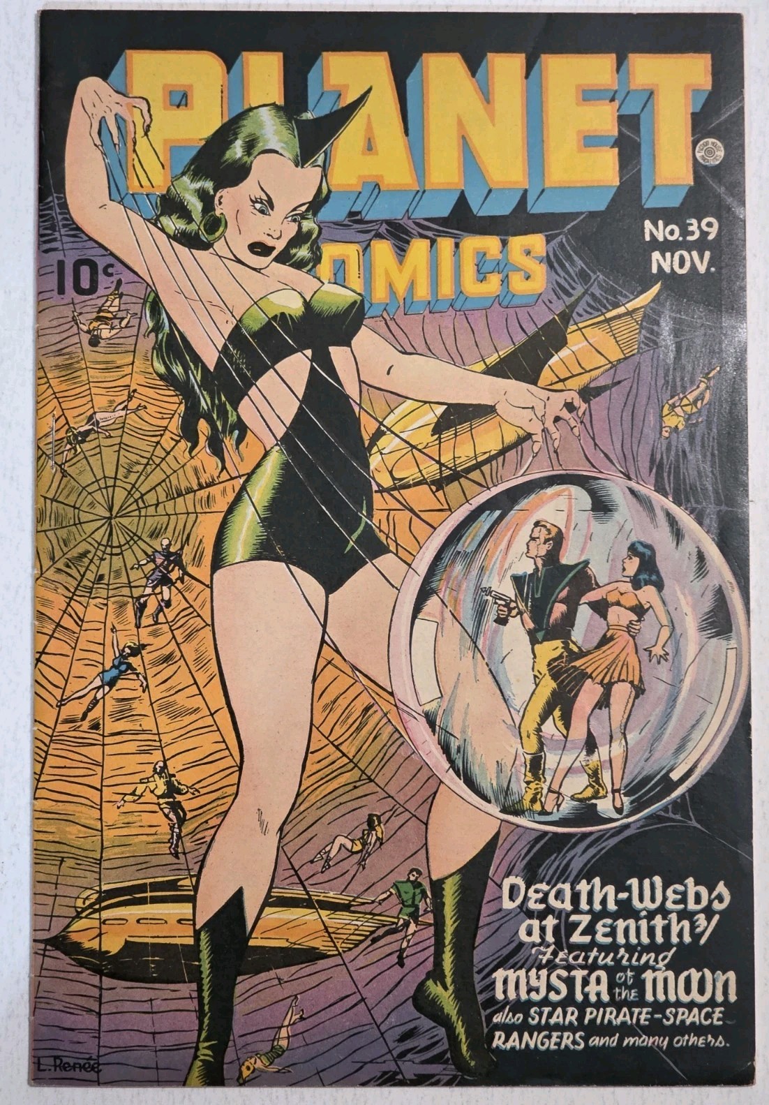 Planet Comics #39 NM- GGA 1945 Mysta of the Moon Golden Age Pre-Code High Grade Planet Comics #39 NM- GGA 1945 Mysta of the Moon Golden Age Pre-Code High Grade