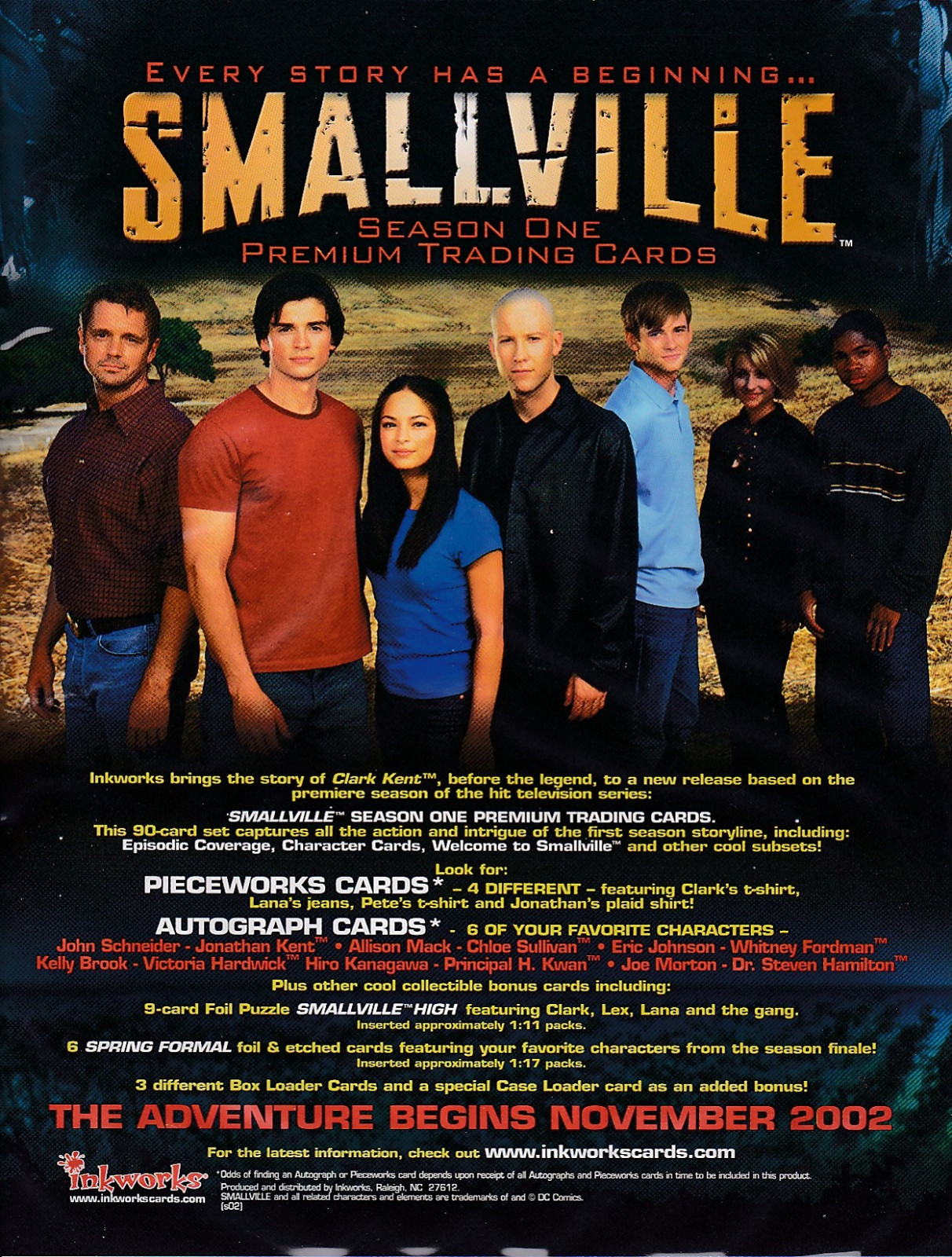 SMALLVILLE SEASON 1 ULTRA MASTER SET AUTOGRAPHS PIECEWORKS PROMOS PREVIEW SET+++