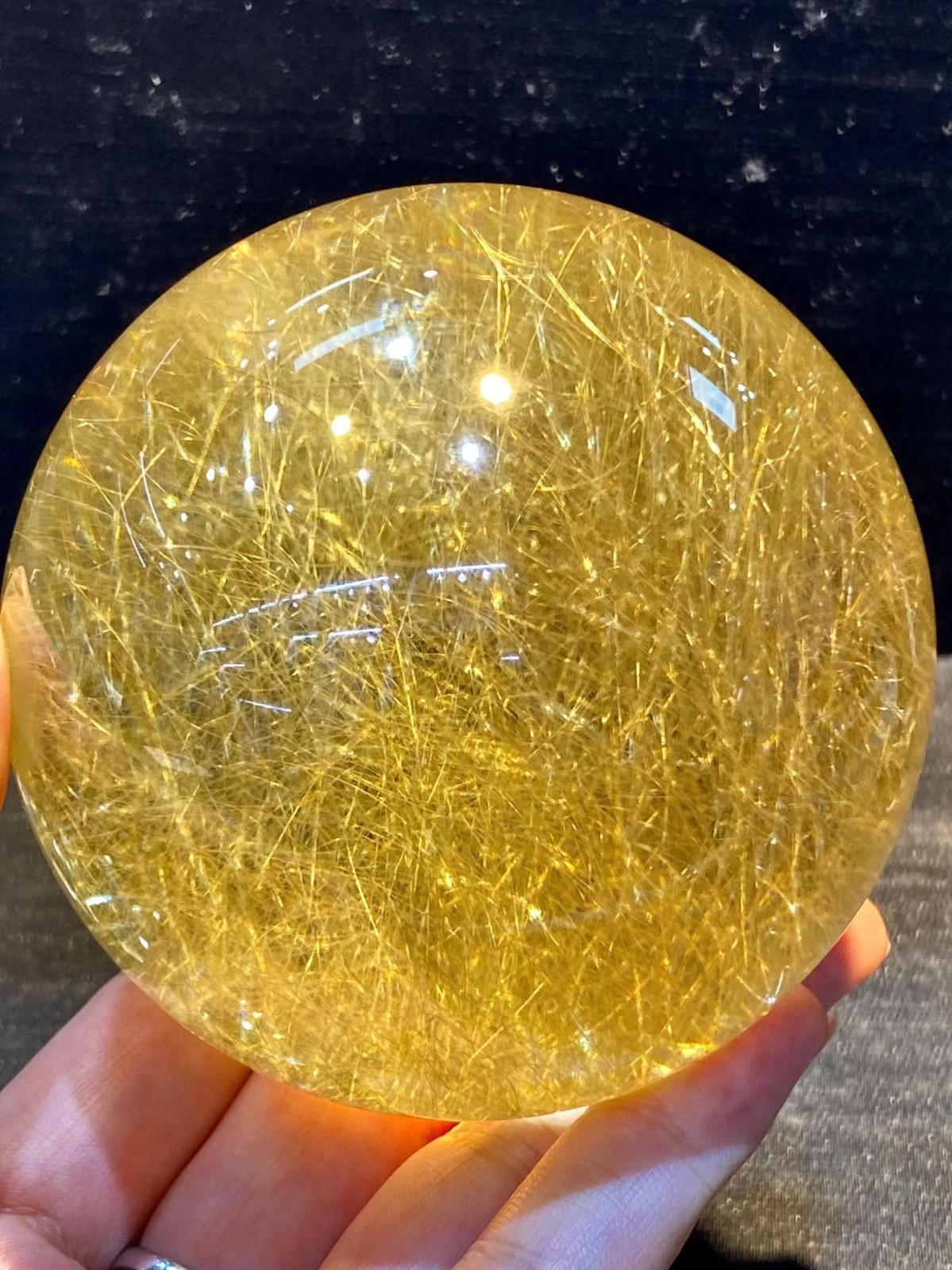 80mm Top Rare Natural Gold Rutilated Sphere Carved quartz crystal ball decor 80mm Top Rare Natural Gold Rutilated Sphere Carved quartz crystal ball decor