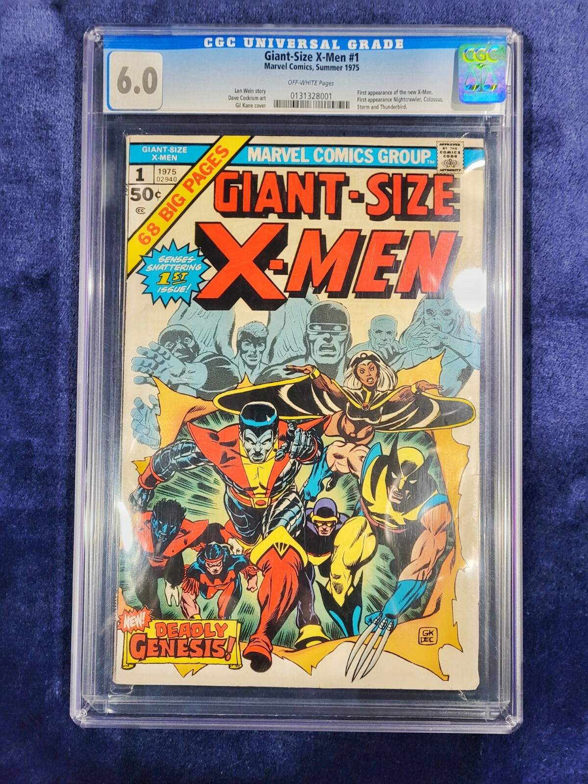 Giant-Size X-Men #1, 1975 CGC 6.0, Never Pressed so probably 6.5 or 7.0 Giant-Size X-Men #1, 1975 CGC 6.0, Never Pressed so probably 6.5 or 7.0