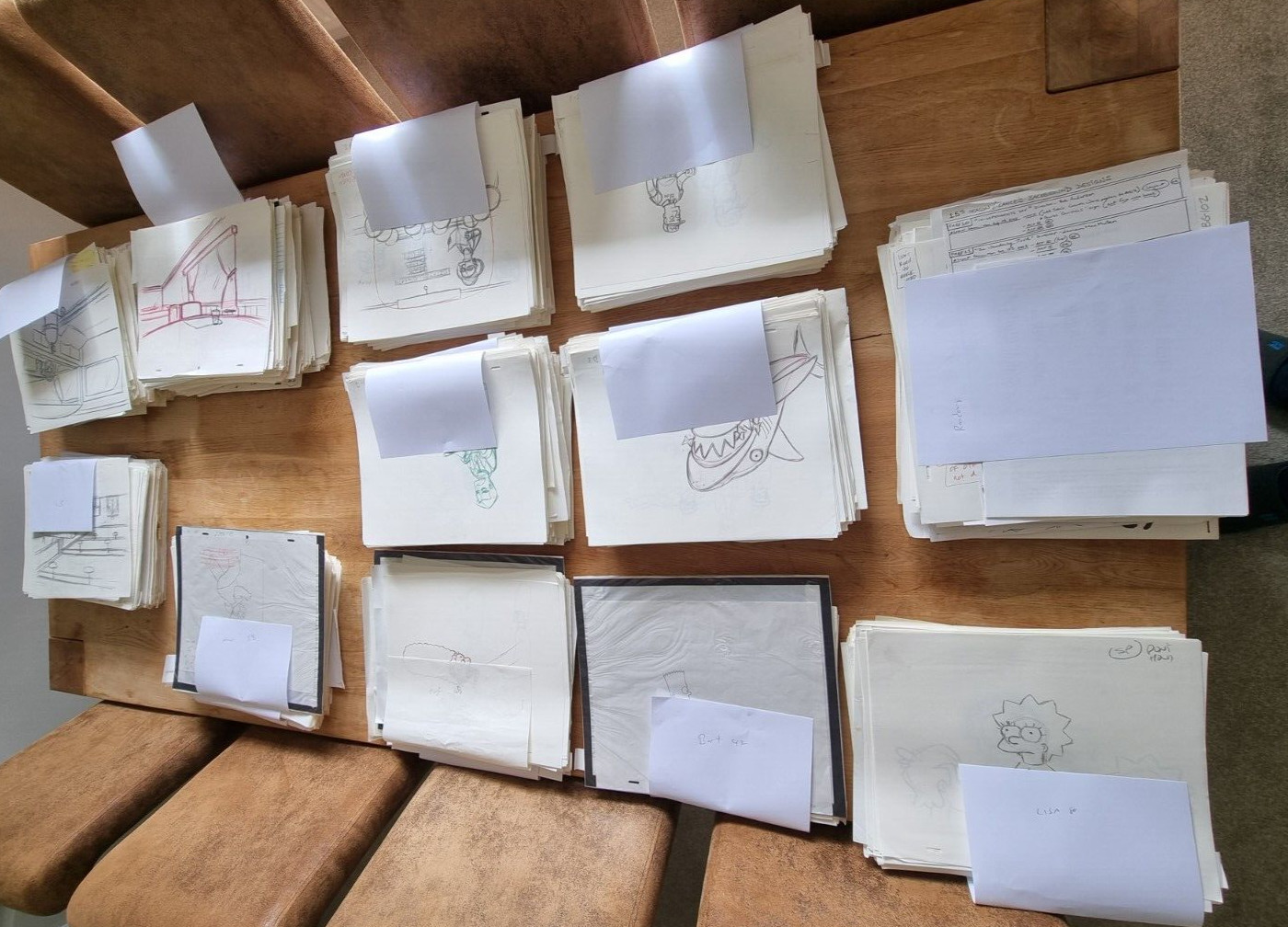 4000+ SIMPSONS TV Show Original Animation Art Cel Drawings DEALER LOT
