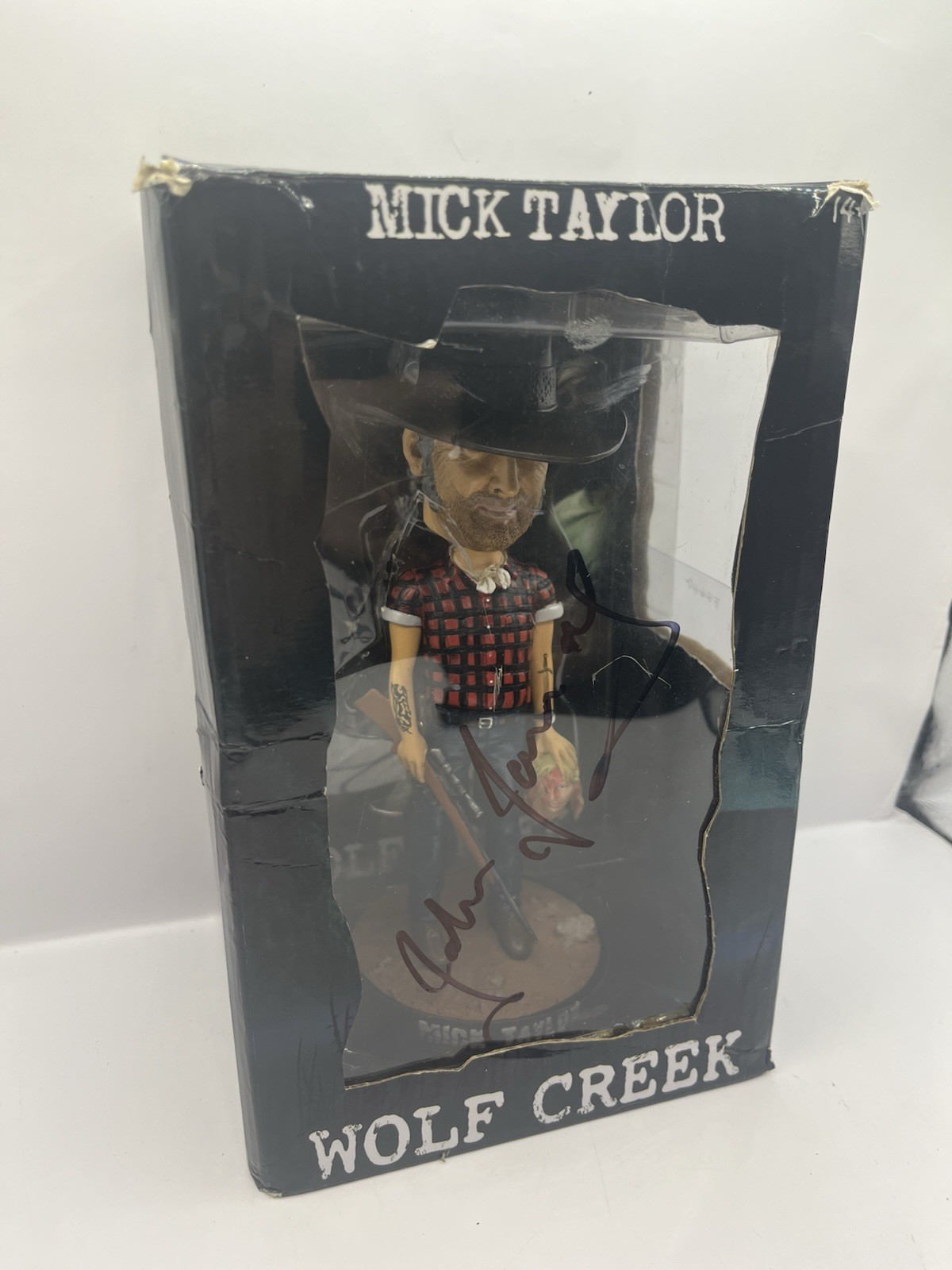 Wolf Creek Mick Taylor Bobblehead Autographed John Jarratt COA Cert 2899 Wolf Creek Mick Taylor Bobblehead Autographed John Jarratt COA Cert 2899