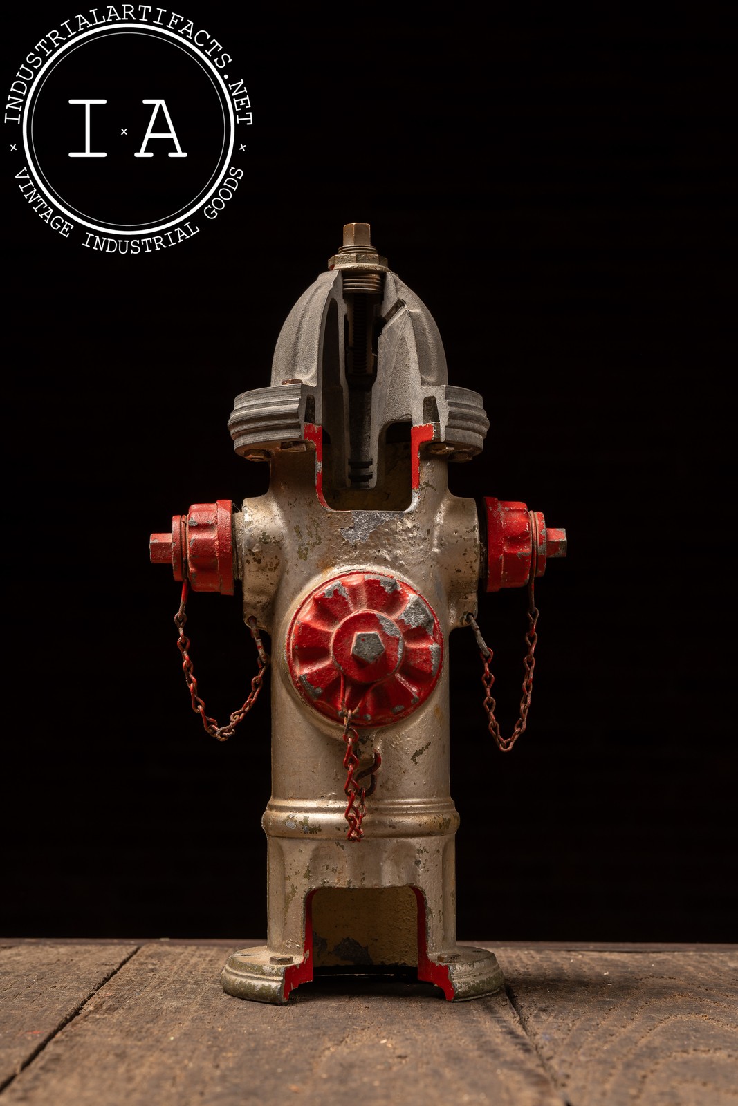 Vintage Cast Aluminum Fire Hydrant Cross-Section Demonstration Model
