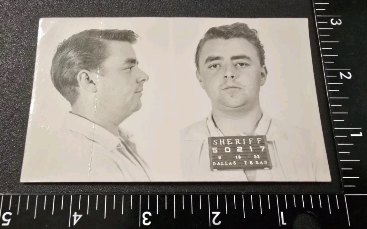 1953 DALLAS MUG SHOT OF GEORGE 1953 DALLAS MUG SHOT OF GEORGE