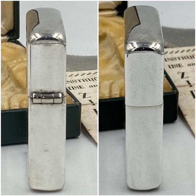 Zippo Goods Zippo lighter rare case item vertical engraving 3 barrel around 1947 Zippo Goods Zippo lighter rare case item vertical engraving 3 barrel around 1947