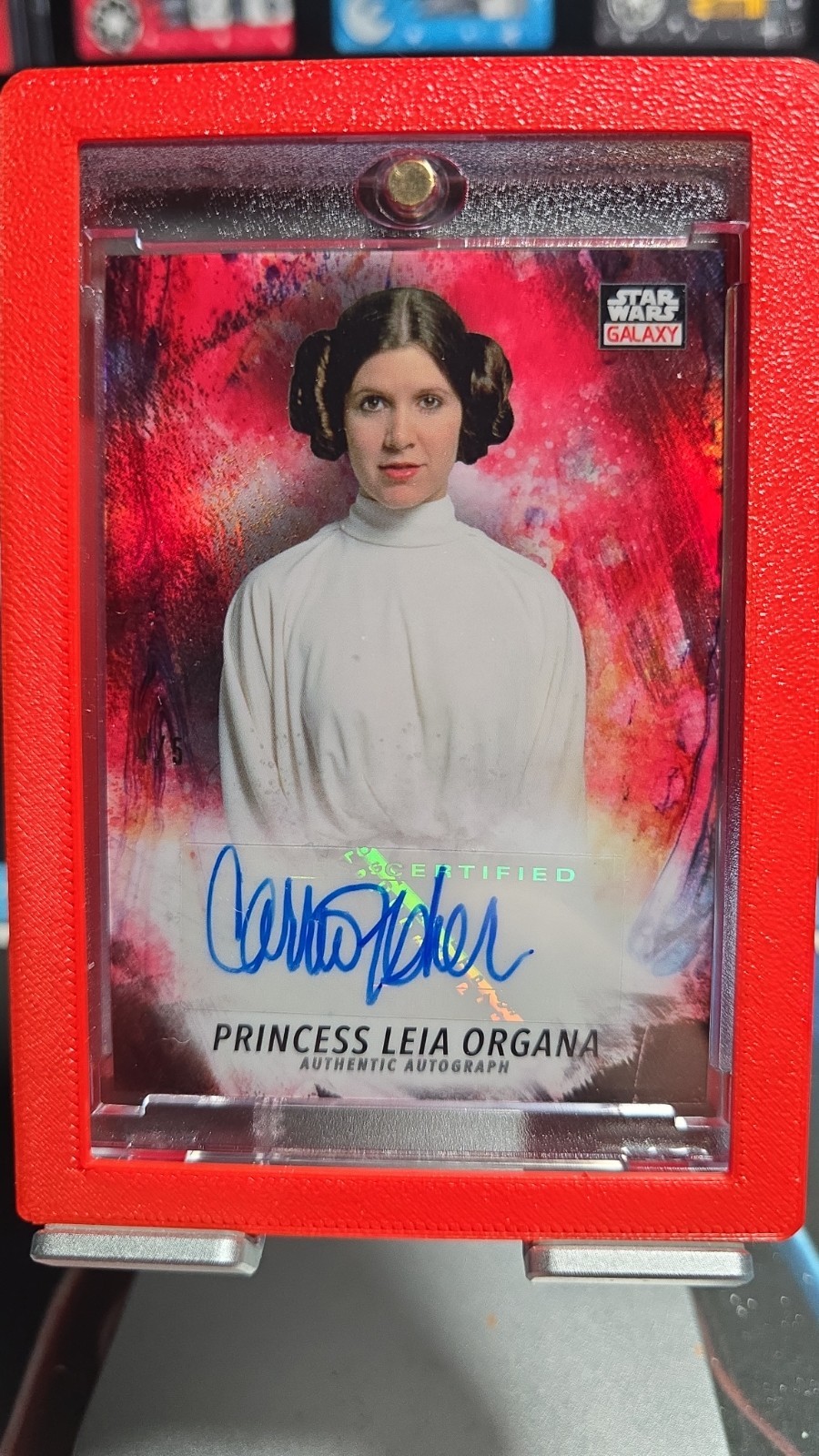 2021 Topps Star Wars Galaxy Carrie Fisher Autograph 4/5 2021 Topps Star Wars Galaxy Carrie Fisher Autograph 4/5