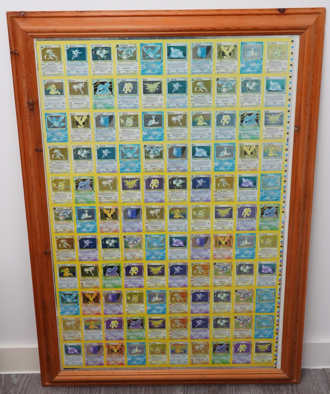 Pokemon 1999 Fossil Holos Uncut Sheet KB Toys Tropical Mega Battle Prize