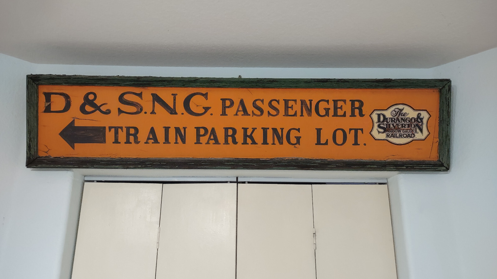 DENVER & SILVERTON NARROW GAUGE ORIGINAL SIGN HO-HON3 -S-SN3-O-ON3 60