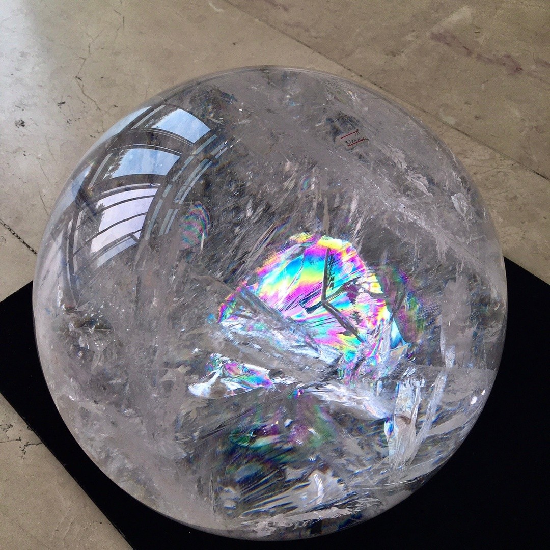 Top Rarity Natural Clear Quartz Rainbow Sphere Healing Crystal Reiki Ball 400mm Top Rarity Natural Clear Quartz Rainbow Sphere Healing Crystal Reiki Ball 400mm
