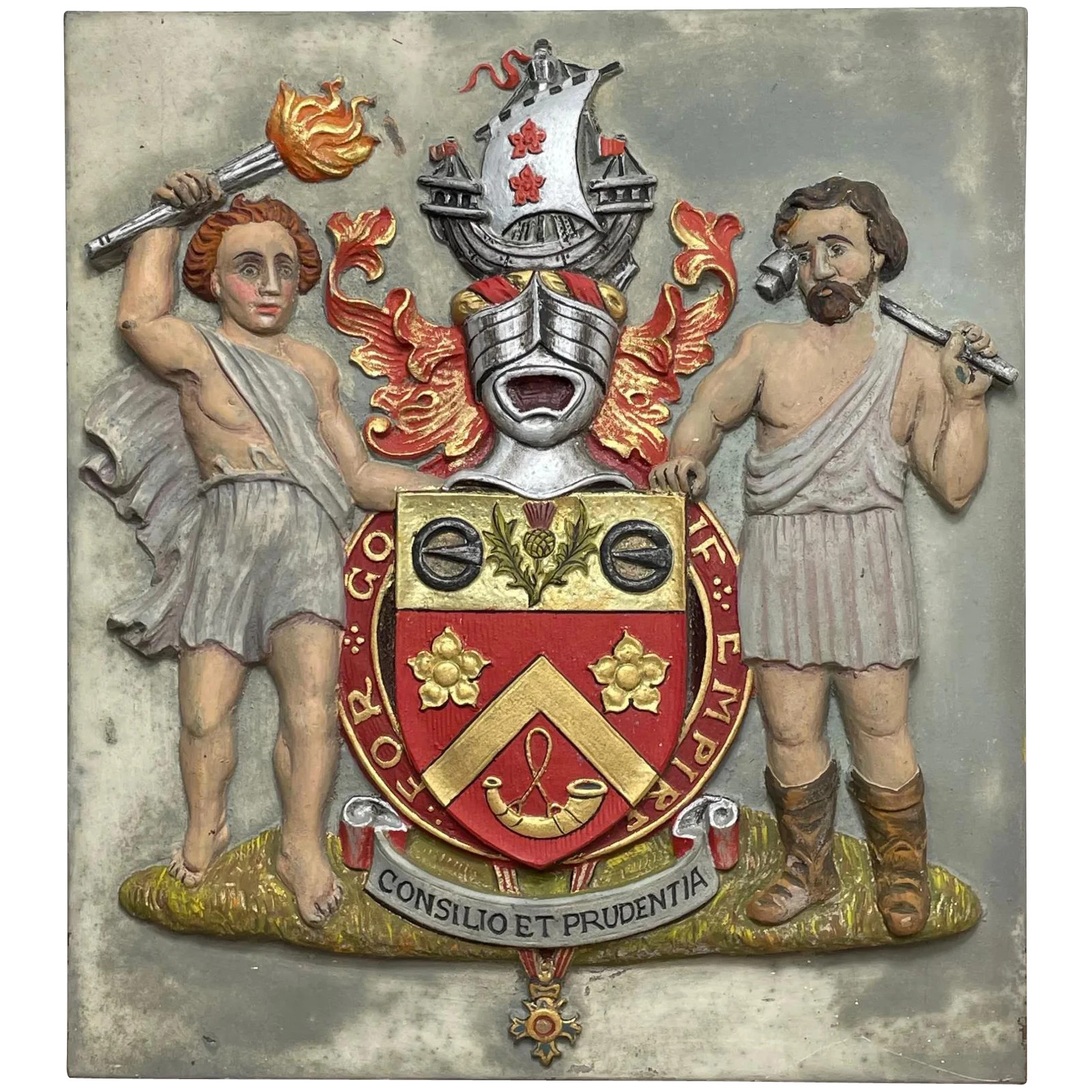 🛡️ Historic Bronze Heraldic Plaque Duncan Arms OBE Ministry of Supply Glasgow 🛡️ Historic Bronze Heraldic Plaque Duncan Arms OBE Ministry of Supply Glasgow