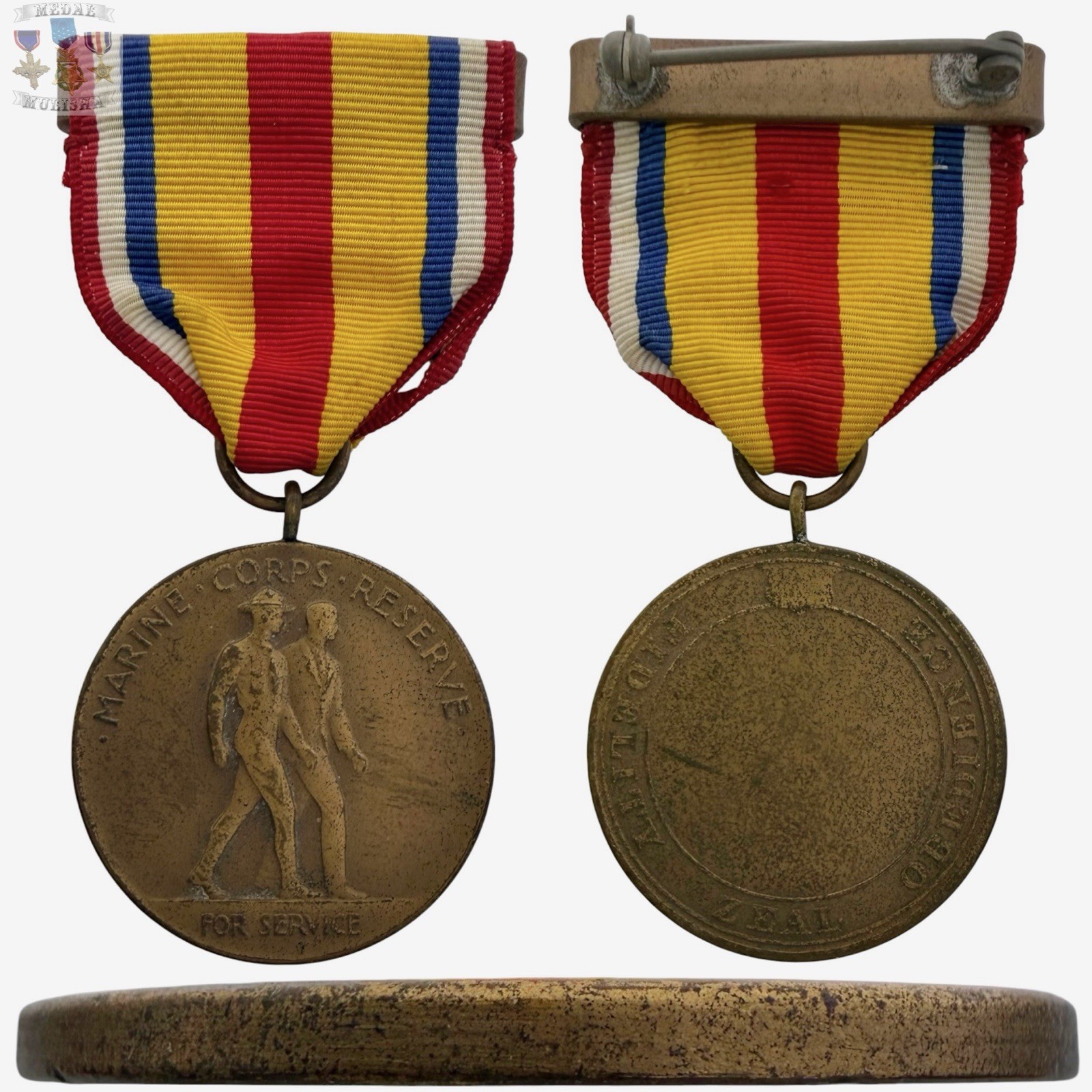 PRE WWII U.S. MARINE CORPS RESERVE GOOD CONDUCT MEDAL WRAP BROOCH US MINT 1930’S PRE WWII U.S. MARINE CORPS RESERVE GOOD CONDUCT MEDAL WRAP BROOCH US MINT 1930’S