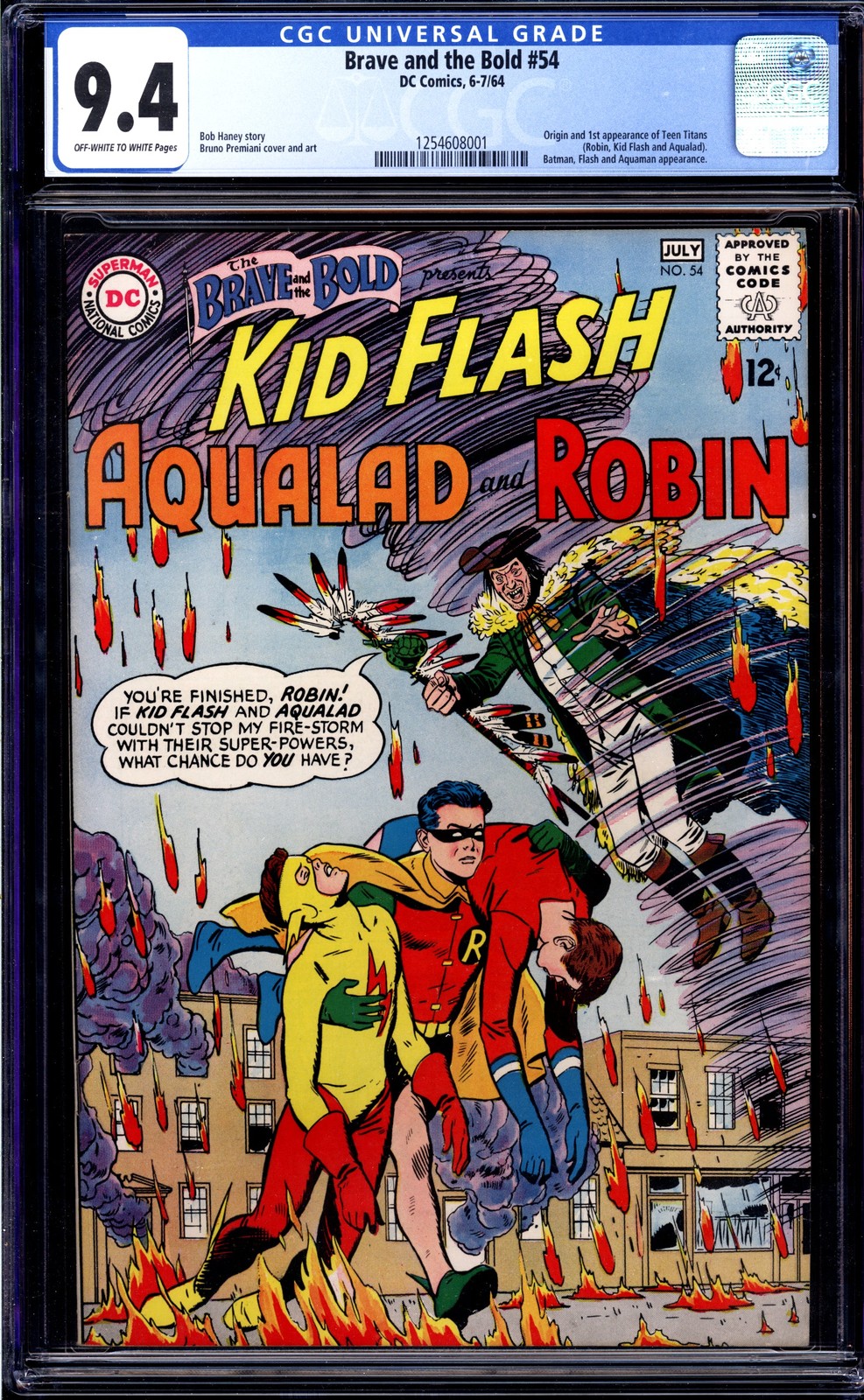 Brave and the Bold #54 CGC 9.4 (1964) 1st App. Teen Titans HIGH GRADE L@@K Brave and the Bold #54 CGC 9.4 (1964) 1st App. Teen Titans HIGH GRADE L@@K