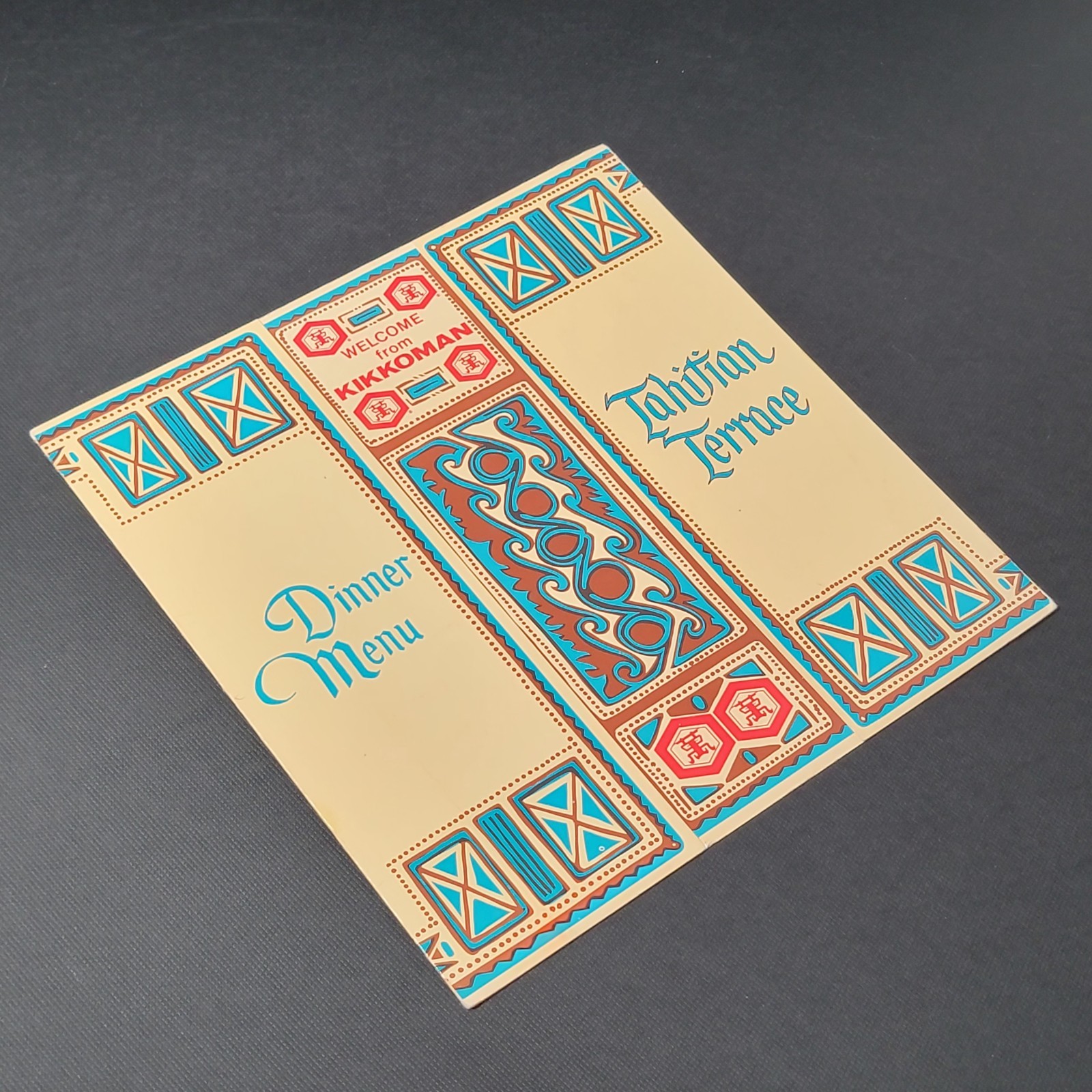 Rare HTF Vtg WDP 1980s Disney Tahitian Terrace Dinner Menu Kikkoman Sponsored PA Rare HTF Vtg WDP 1980s Disney Tahitian Terrace Dinner Menu Kikkoman Sponsored PA