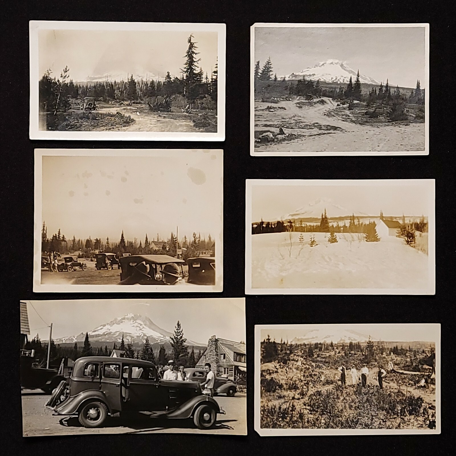 Lot of 11 Photos of Government Camp. Mt. Hood, Oregon. Circa 1910's-40's. Lot of 11 Photos of Government Camp. Mt. Hood, Oregon. Circa 1910's-40's.