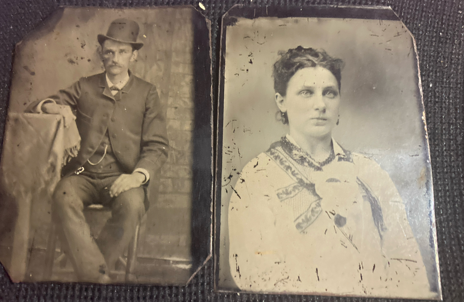 Antique Tintype Lot Of Doc And Kate Rare Old West Treasure Antique Tintype Lot Of Doc And Kate Rare Old West Treasure
