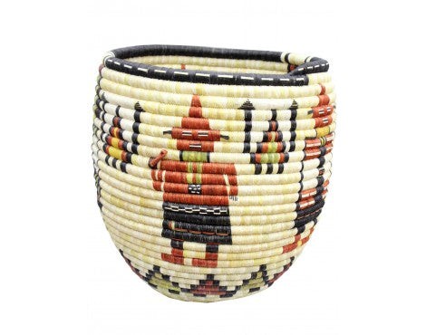 Rhetta Lou Adams, Hopi Coil Basket, Mud Head, Mother Crow, 16 Rhetta Lou Adams, Hopi Coil Basket, Mud Head, Mother Crow, 16