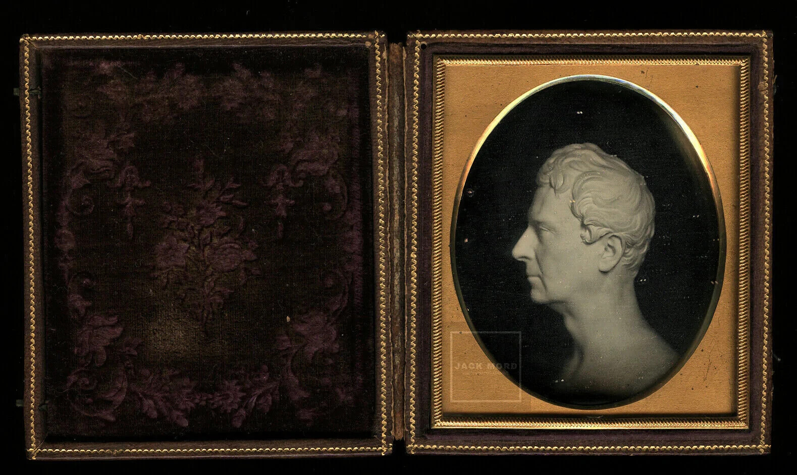 Julius Caesar Bust Profile Daguerreotype Erastus Dow Palmer Hiram Powers? Rare Julius Caesar Bust Profile Daguerreotype Erastus Dow Palmer Hiram Powers? Rare