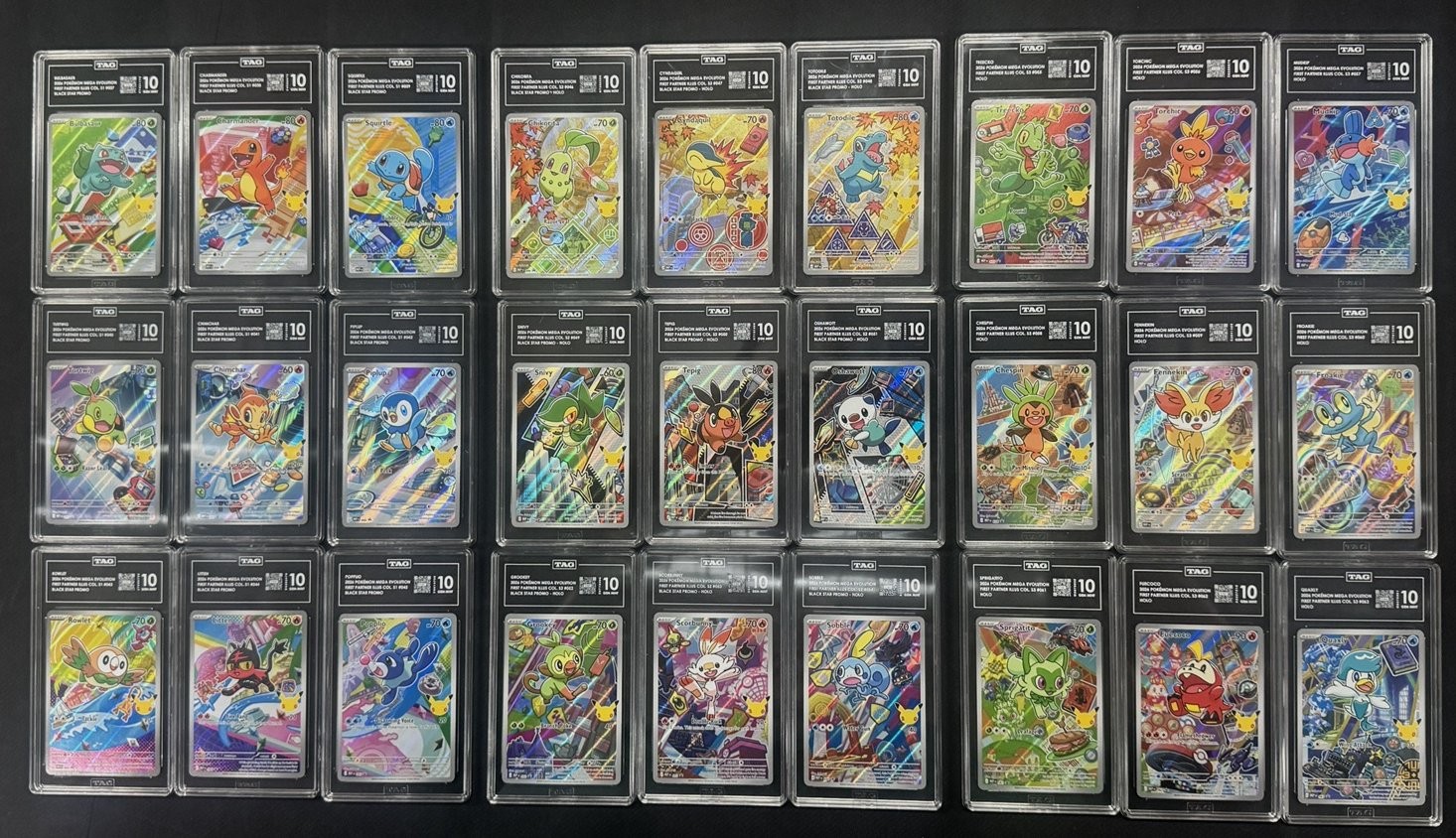 First Partner Series 1,2,3 2026 Pokemon Complete 27x Card Set All Tag 10 PSA  #
