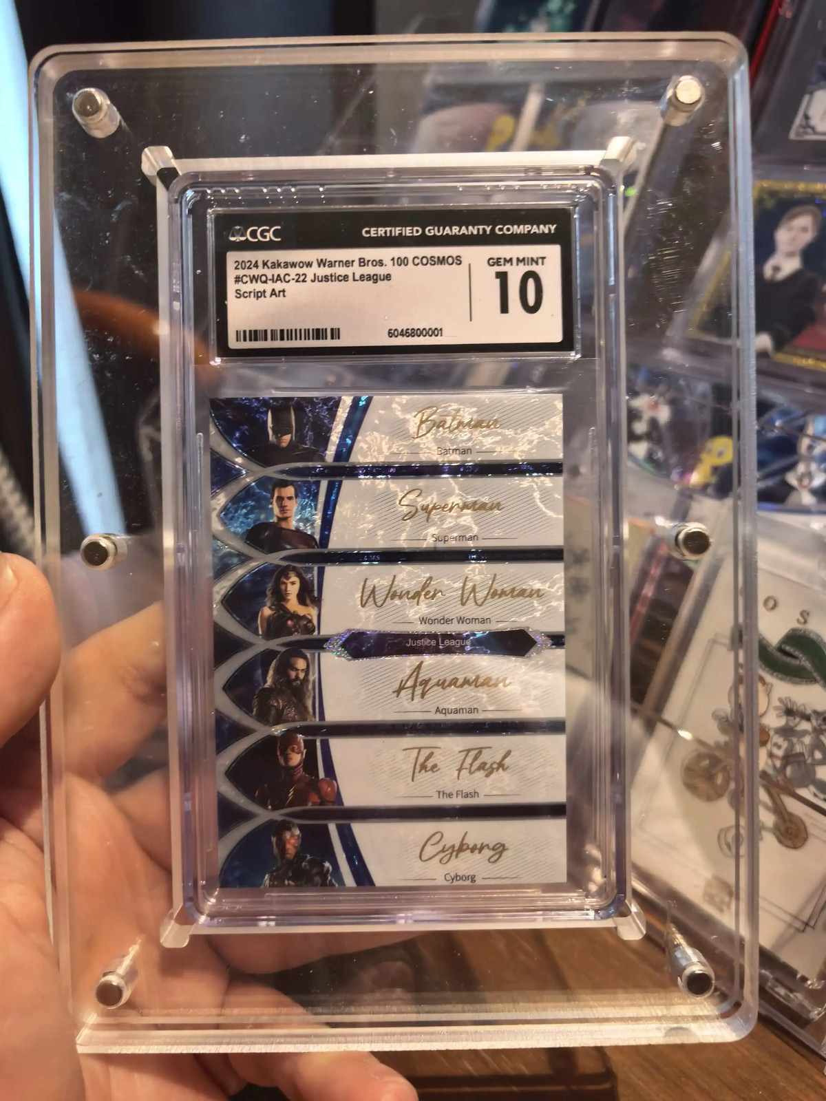 24 KKW Cosmos WB100 Batman Superman Wonder Woman Aquaman Six Auto 1/1 CGC 10 myy