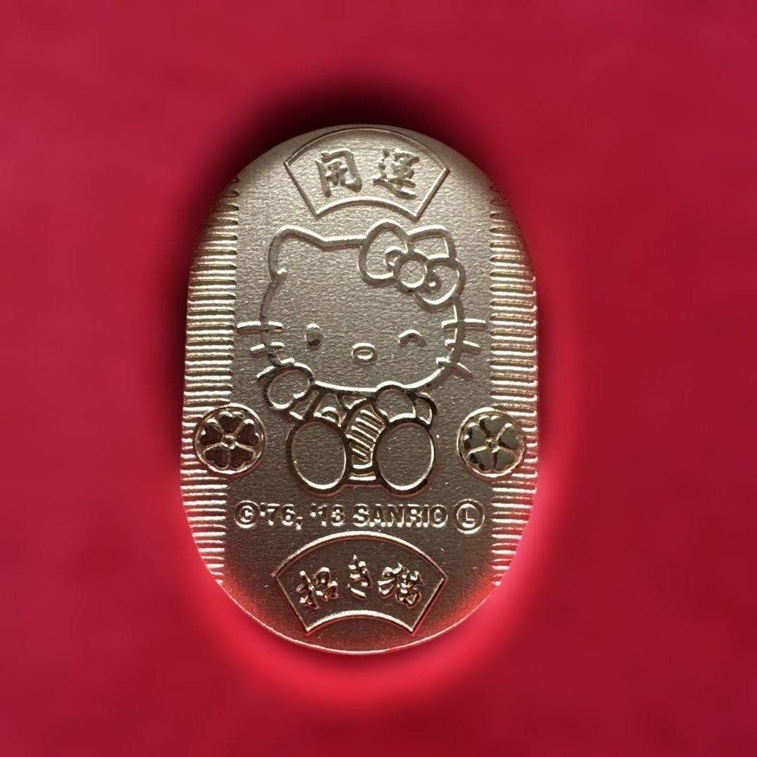 Hello Kitty 24K Pure Gold Oval Coin 10g Sanrio Official Gold Small Plate Hello Kitty 24K Pure Gold Oval Coin 10g Sanrio Official Gold Small Plate