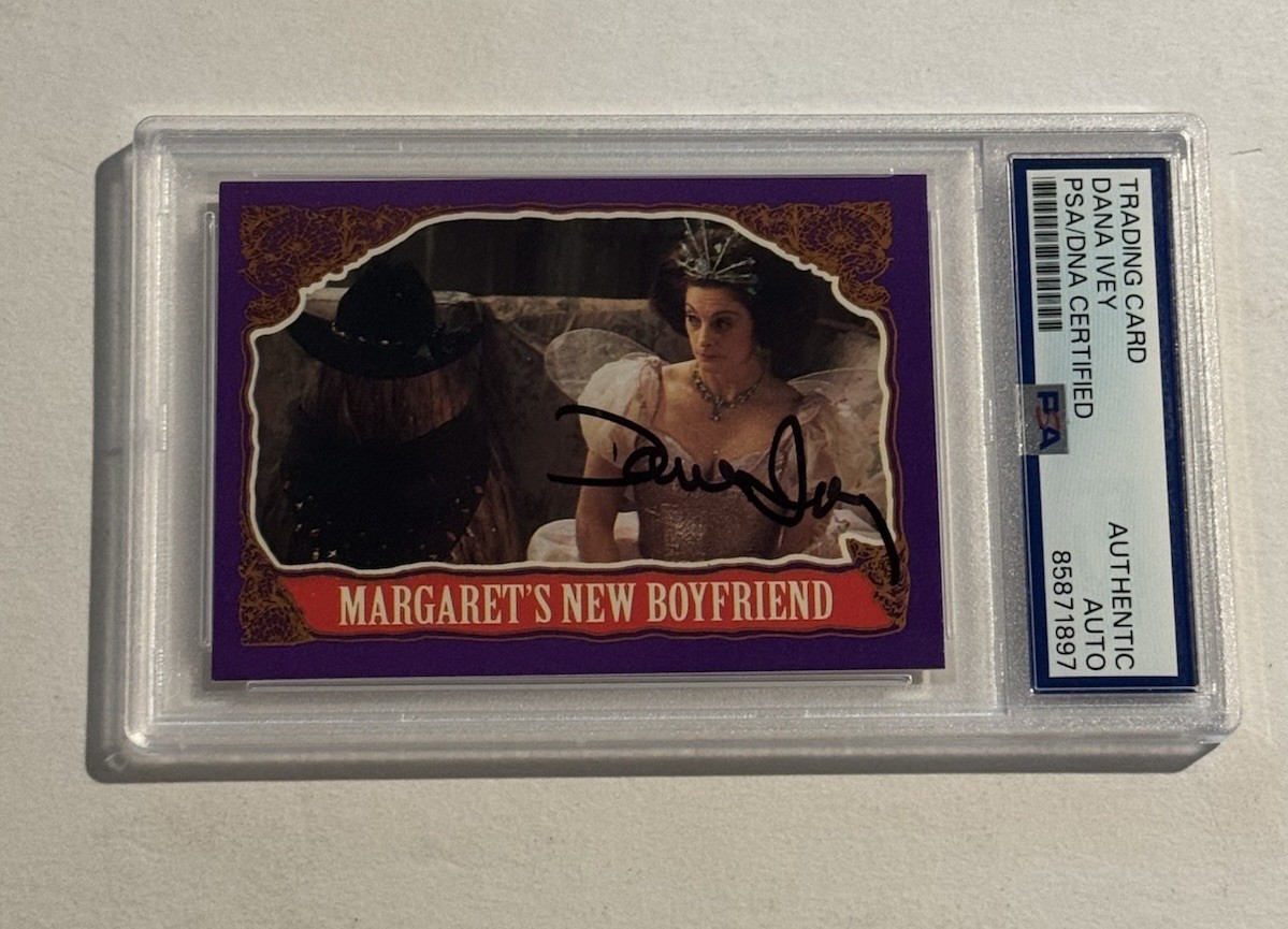 DANA IVEY SIGNED AUTO The Addams Family 1991 Topps #97 Margaret Actress PSA