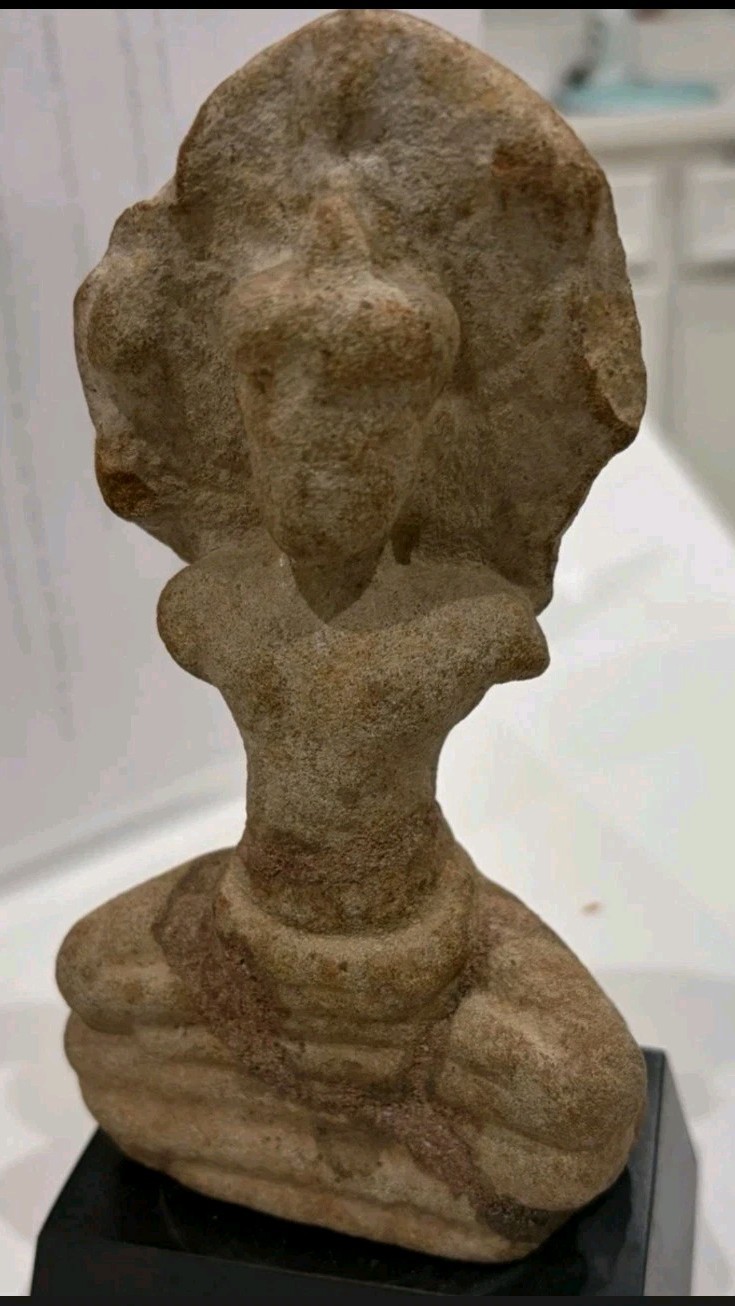 Ancient Antique Khmer Sandstone Buddha Naga Buddhism Museum Ancient Antique Khmer Sandstone Buddha Naga Buddhism Museum