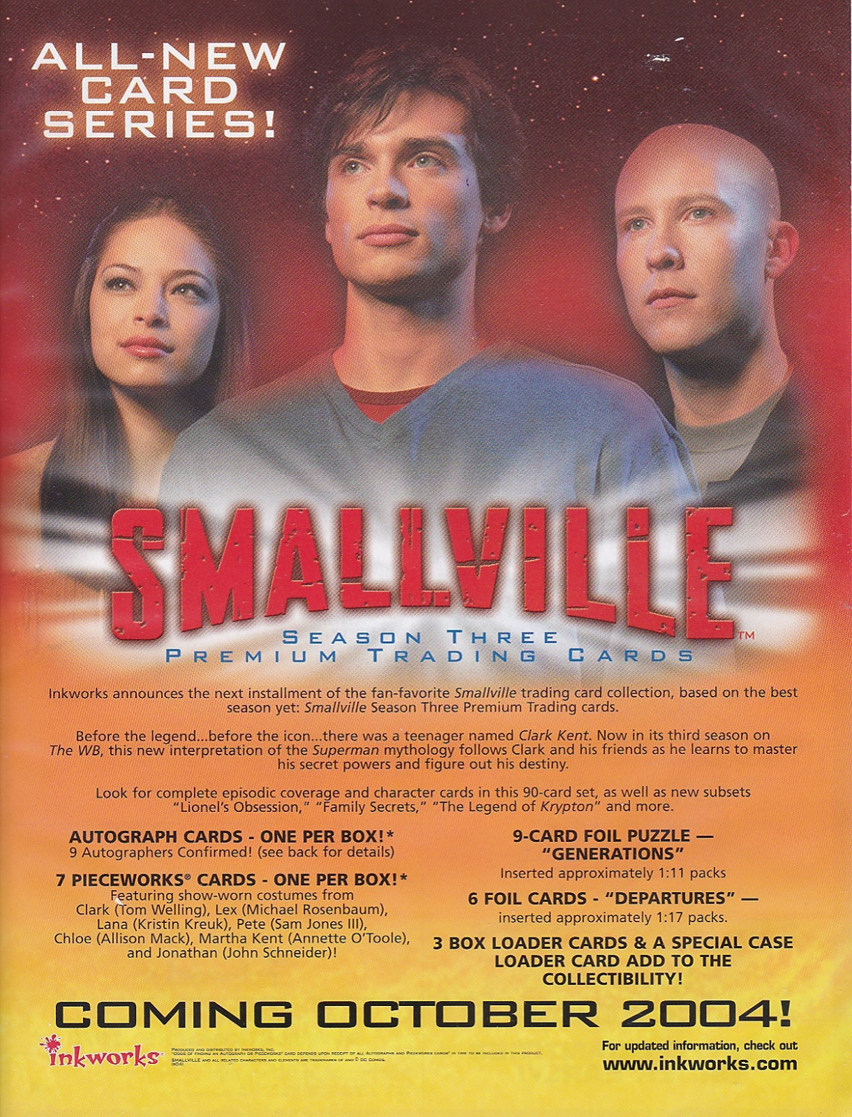 SMALLVILLE SEASON 3 ULTRA MASTER SET AUTOGRAPHS PIECEWORKS INSERTS PROMOS BONUS+