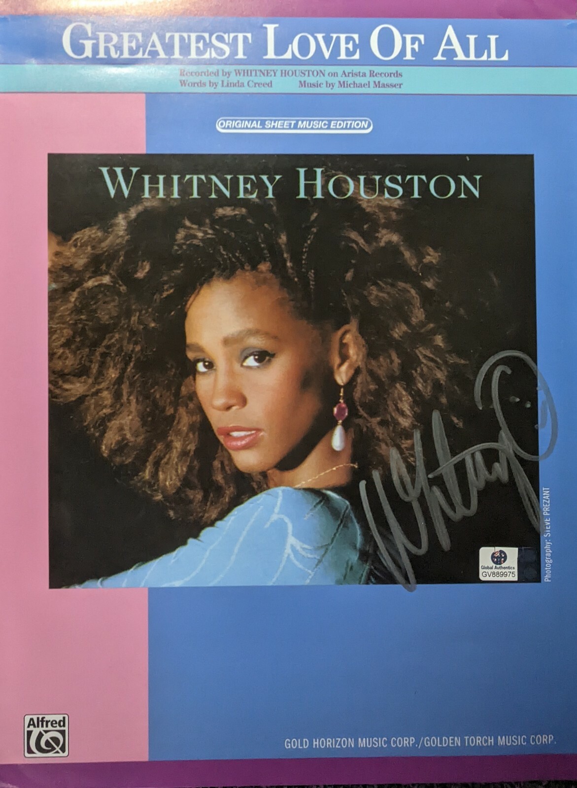Whitney Houston Signed Autograph 8x10 COA. Whitney Houston Signed Autograph 8x10 COA.