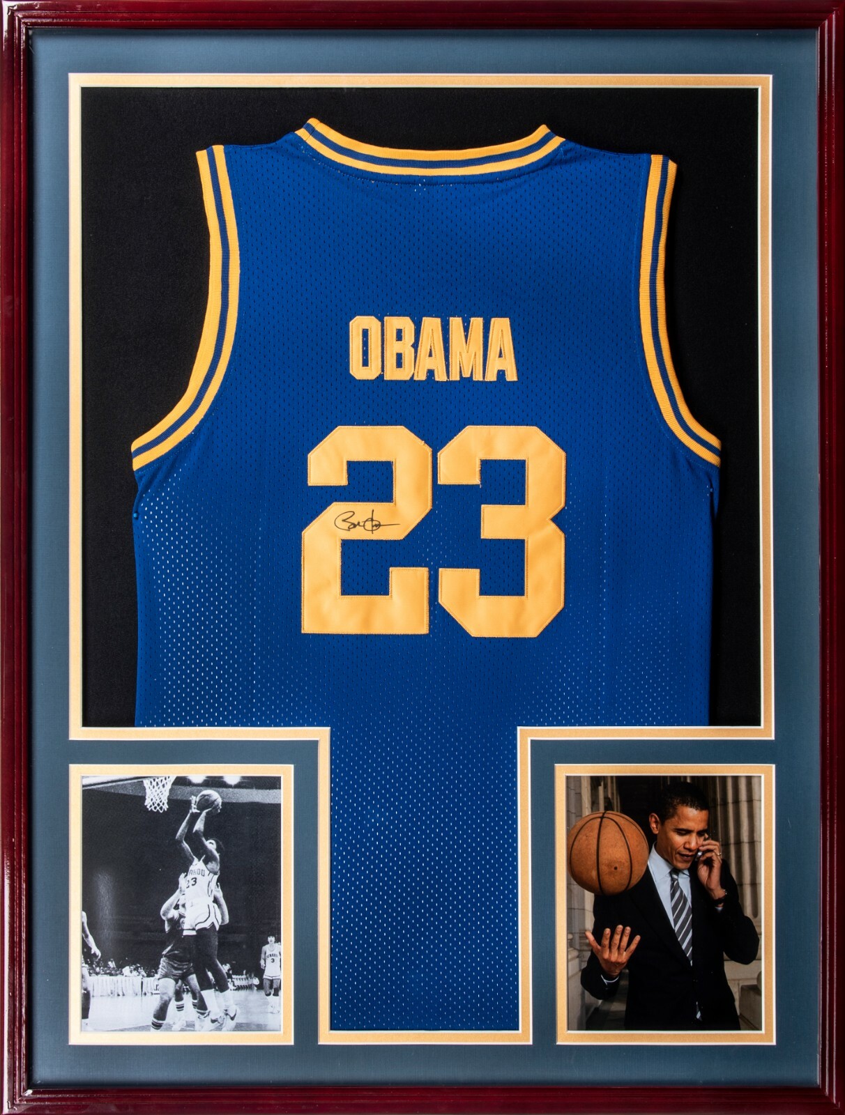 President Barack Obama Signed Punahou High School Basketball Jersey Beckett COA President Barack Obama Signed Punahou High School Basketball Jersey Beckett COA