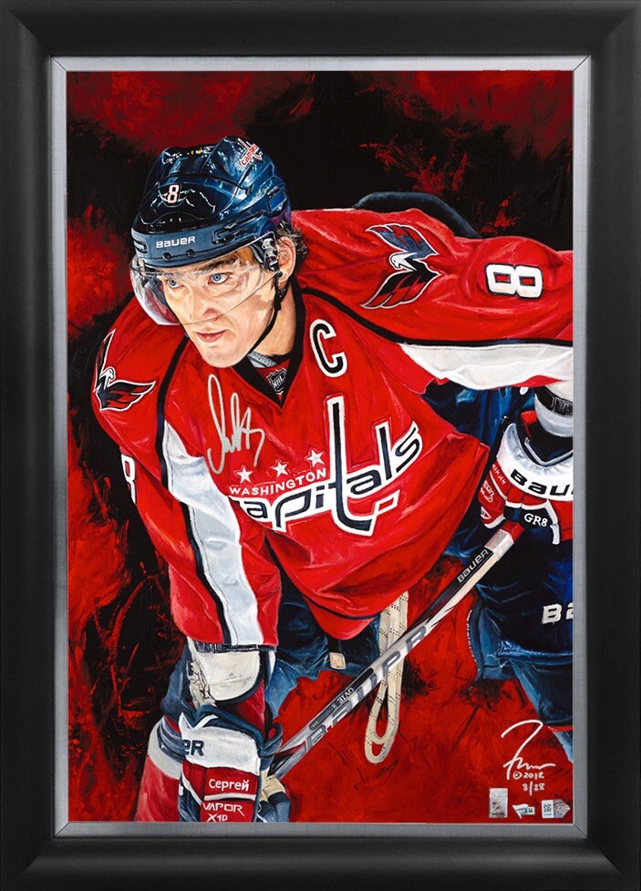 ALEX OVECHKIN HAND SIGNED AUTO LIMITED EDITION BY ARTIST JUSTYN FARANO