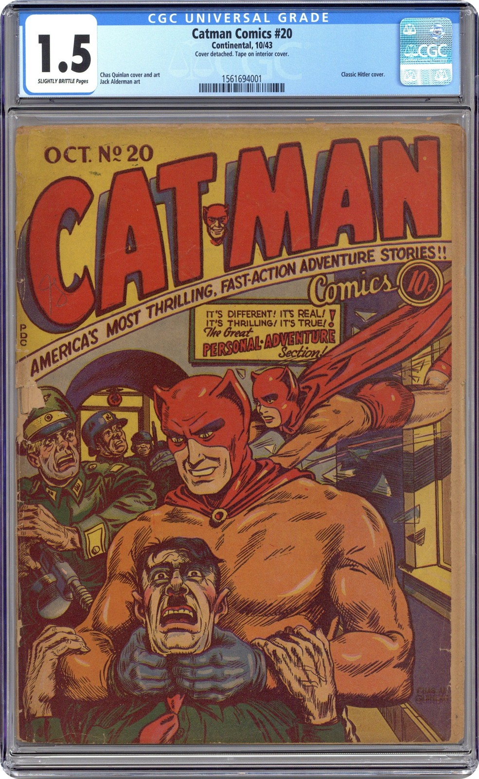Catman Comics #20 CGC 1.5 1943 1561694001 Catman Comics #20 CGC 1.5 1943 1561694001