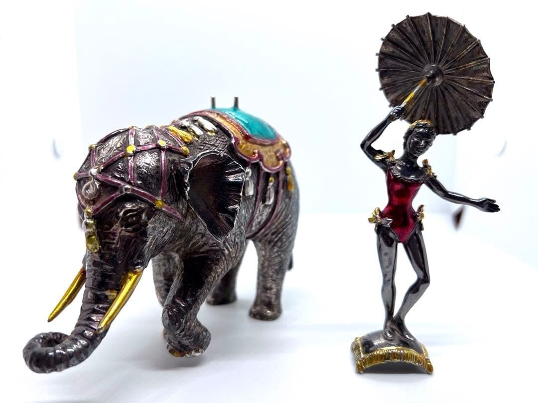 Tiffany & Co. Gene Moore Circus Elephant Sterling Silver Figurine Rare Authentic