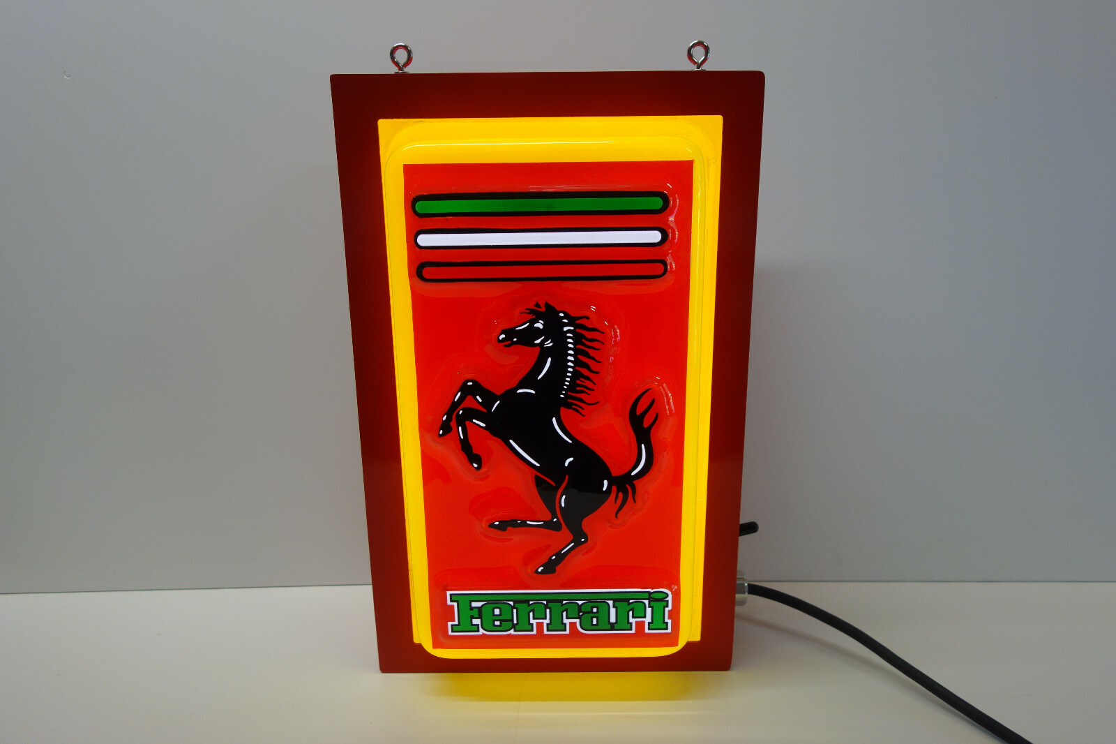 FERRARI EMBOSSED DEALERSHIP COUNTER SIGN. 17 FERRARI EMBOSSED DEALERSHIP COUNTER SIGN. 17