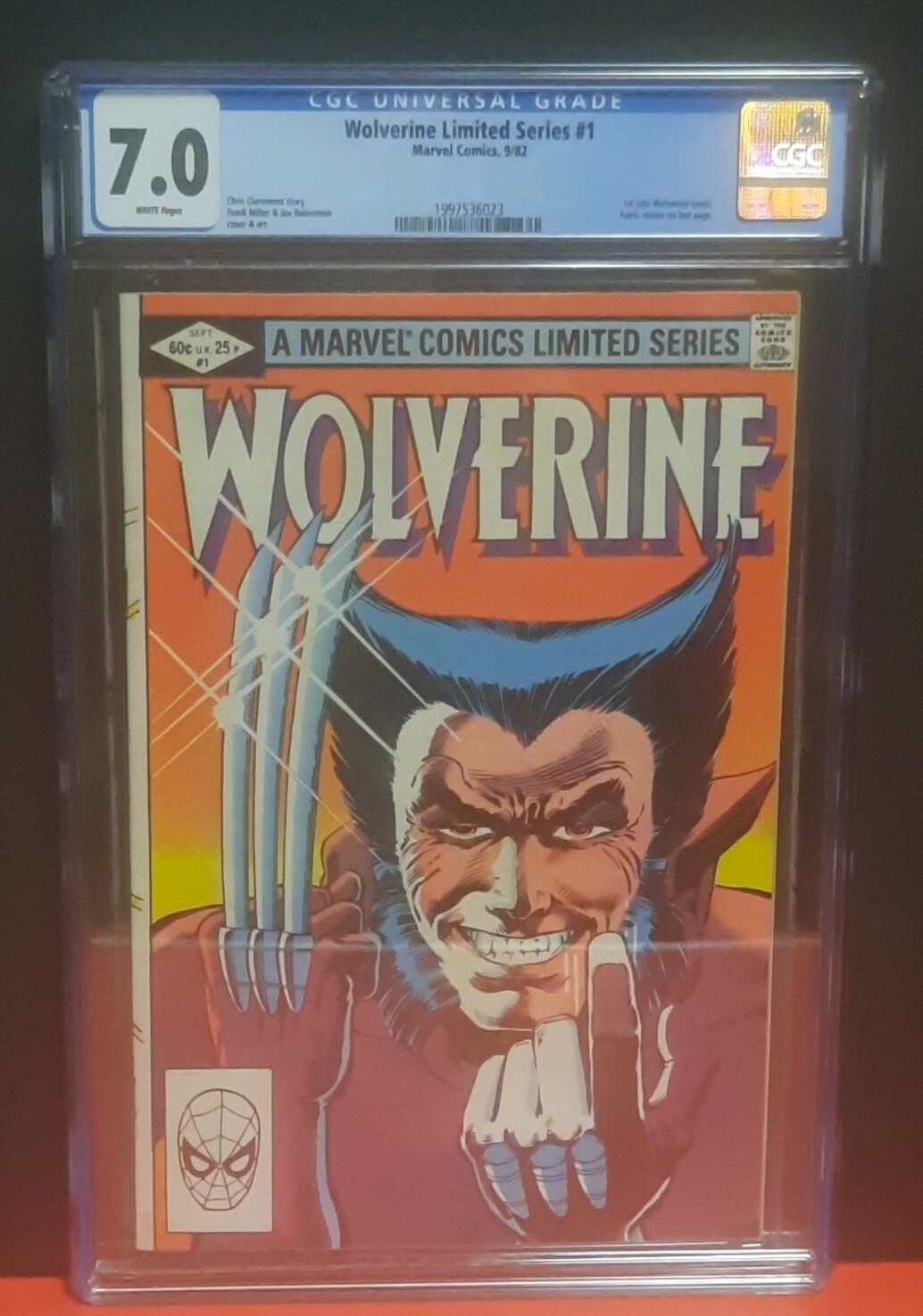 WOLVERINE Limited Series #1 1982 CGC 7.0   Black Line Variant 