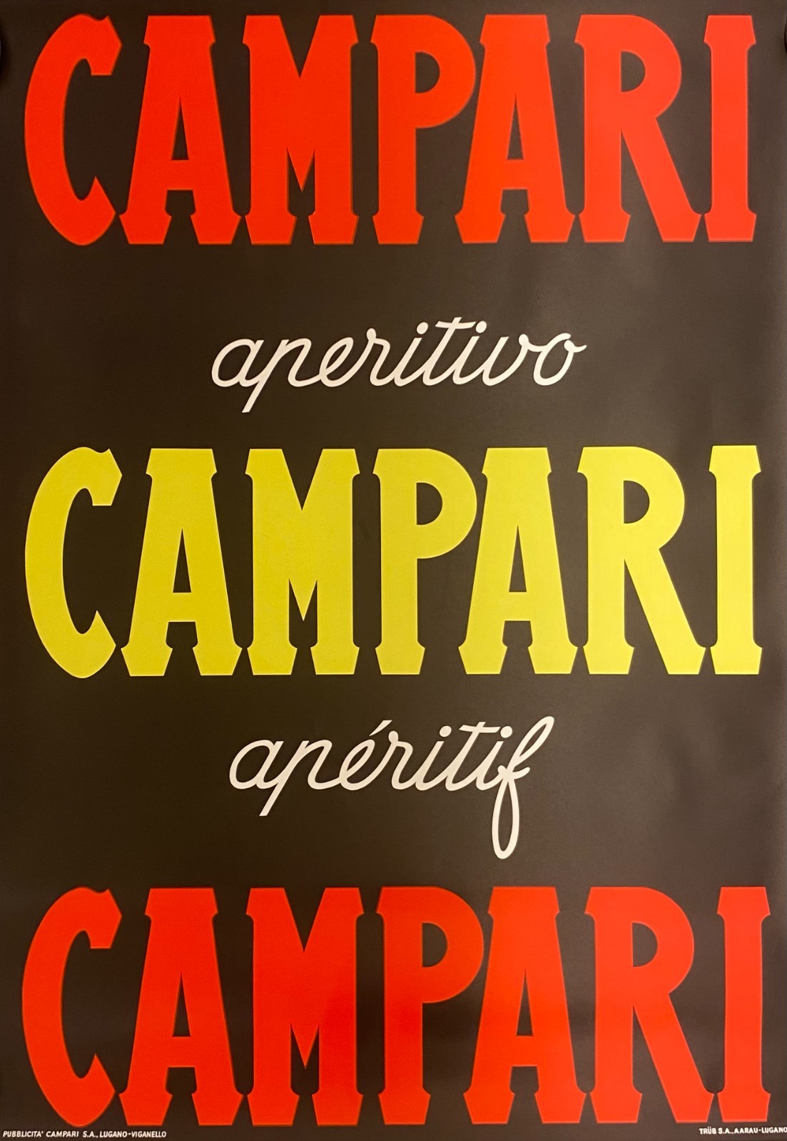 Anonymous, c.a. 1959 - CAMPARI CAMPARI CAMPARI - Original Vintage Posters Anonymous, c.a. 1959 - CAMPARI CAMPARI CAMPARI - Original Vintage Posters