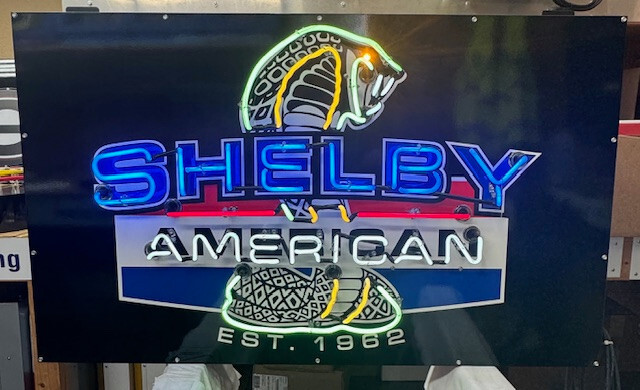 SHELBY AMERICAN NEON EST. 1962 SIGN 50 SHELBY AMERICAN NEON EST. 1962 SIGN 50