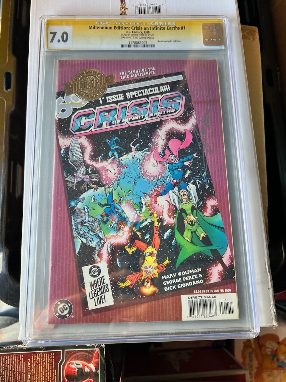 MILLENNIUM EDITION: CRISIS ON INFINITE EARTHS #1 PEREZ ART Chrome Cover CGC 7.0 MILLENNIUM EDITION: CRISIS ON INFINITE EARTHS #1 PEREZ ART Chrome Cover CGC 7.0