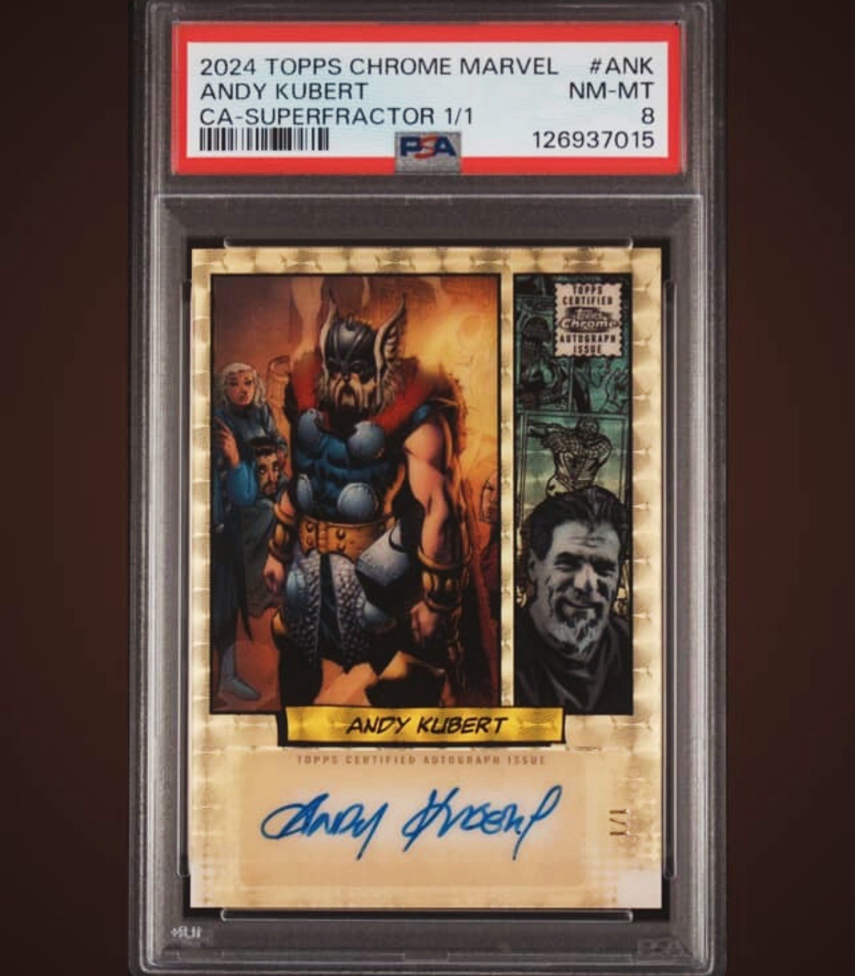 2024 Topps Marvel Chrome Comic Artist Auto Andy Kubert SUPERFRACTOR 1/1 2024 Topps Marvel Chrome Comic Artist Auto Andy Kubert SUPERFRACTOR 1/1