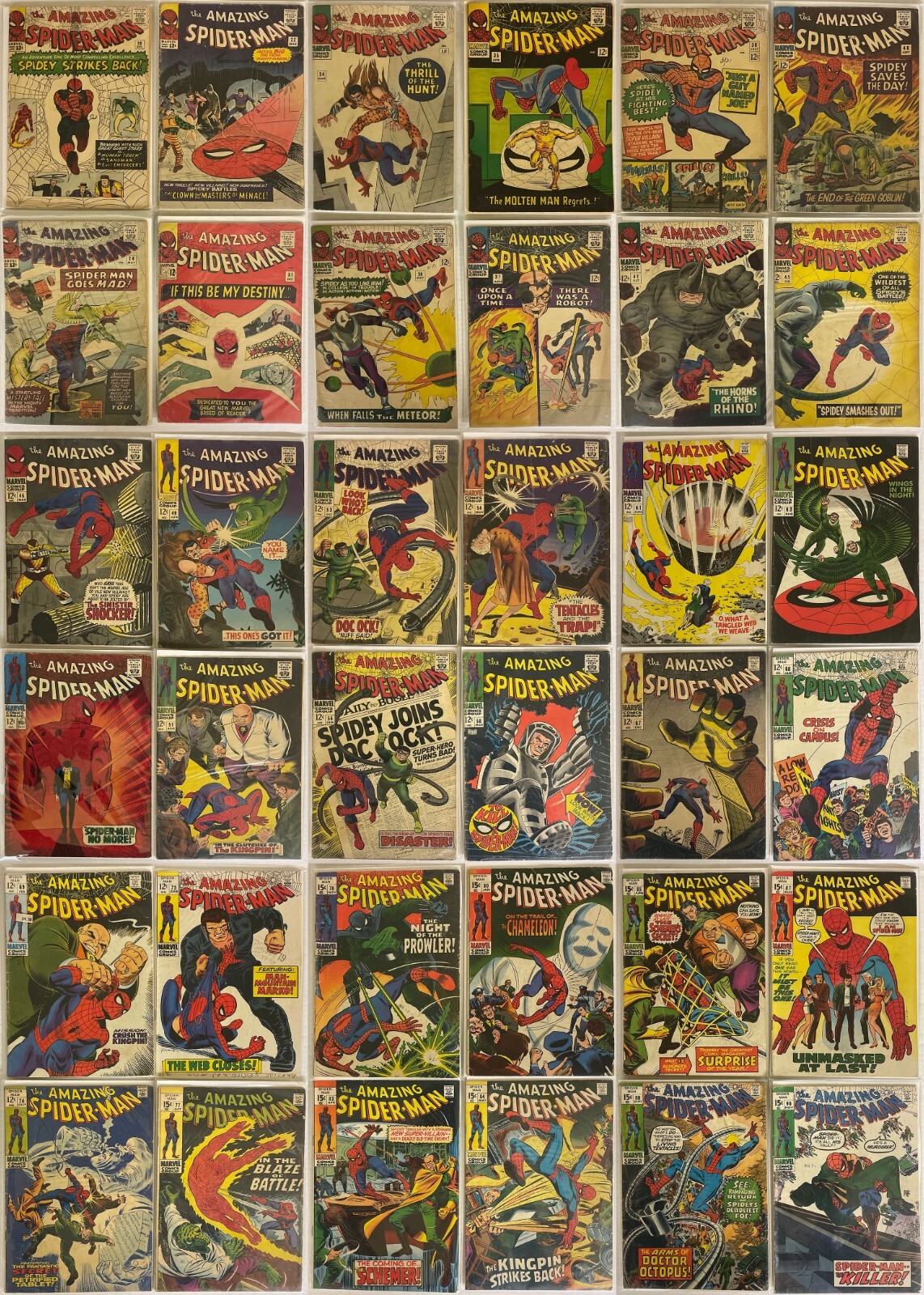 Amazing Spider-Man #19-100 BIG Silver Age Lot Marvel 1963 KEY 19 31 41 46 50