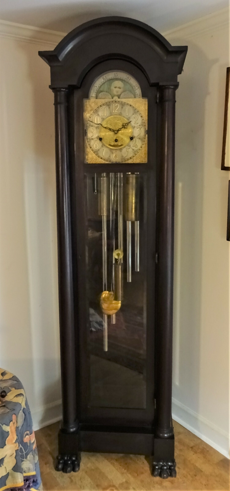 Golden Age Philadelphia Grandfather Clock (1890's1910's) Tubular Chimes, Golden Age Philadelphia Grandfather Clock (1890's1910's) Tubular Chimes,