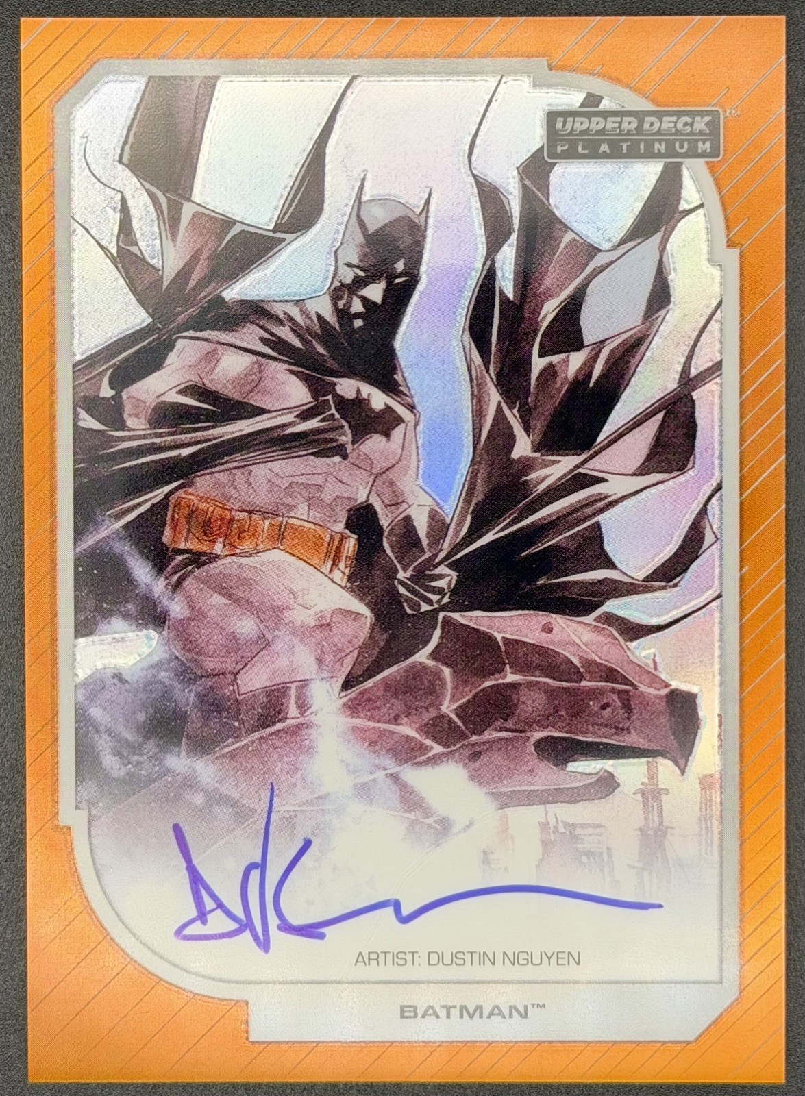 2026 Upper Deck Platinum DC Batman Dustin Nguyen Orange Rainbow Auto 25/35 #96 2026 Upper Deck Platinum DC Batman Dustin Nguyen Orange Rainbow Auto 25/35 #96