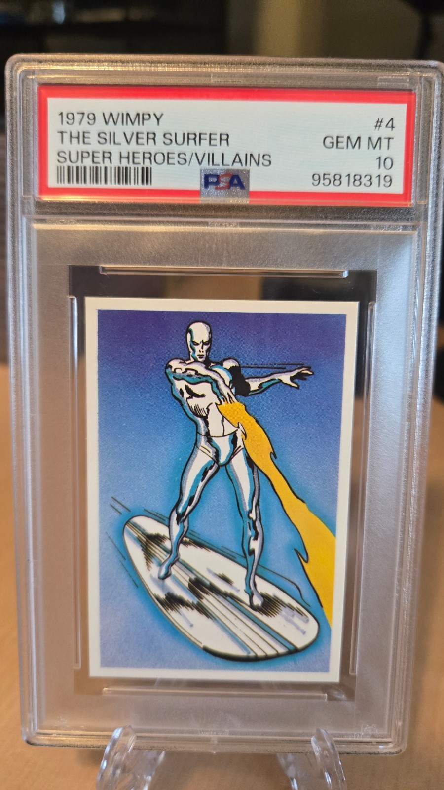 1979 Mr. Wimpy's Marvel Super Heroes / Villains - #4 The Silver Surfer PSA 10 1979 Mr. Wimpy's Marvel Super Heroes / Villains - #4 The Silver Surfer PSA 10