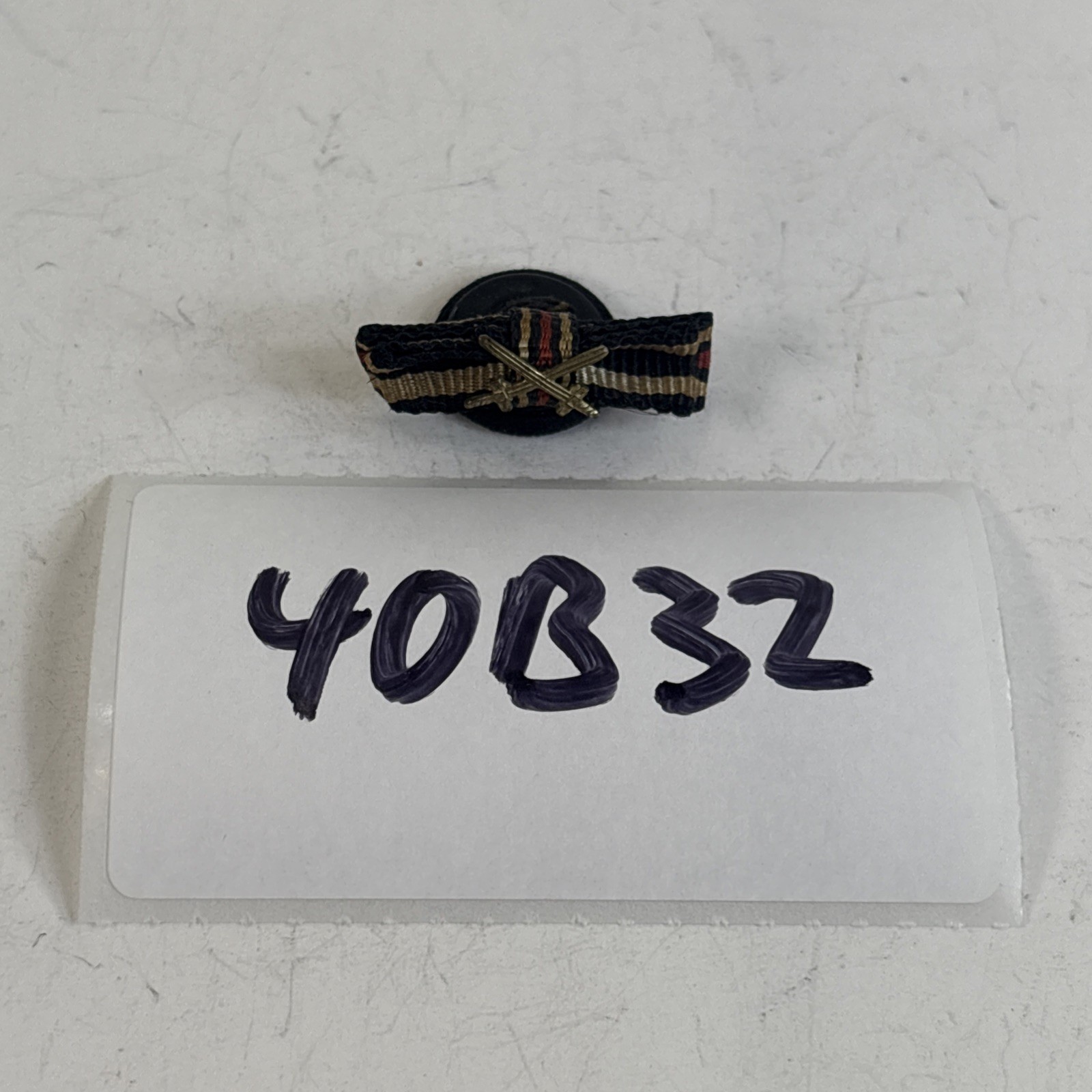 Pre-WW2 German Button Hole Ribbon 1914 Iron Cross Sword Insignia 40B32 Pre-WW2 German Button Hole Ribbon 1914 Iron Cross Sword Insignia 40B32